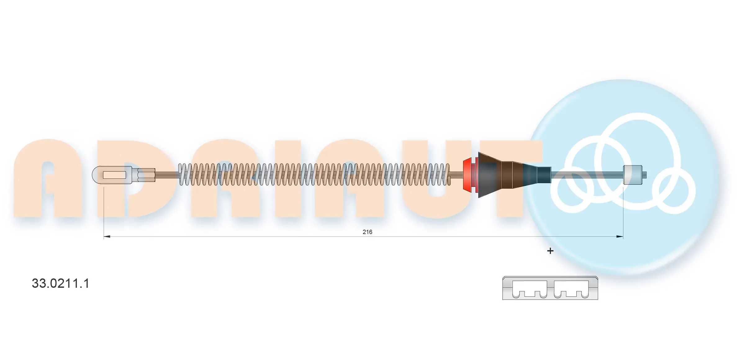 Cable Pull, parking brake 33.0211.1