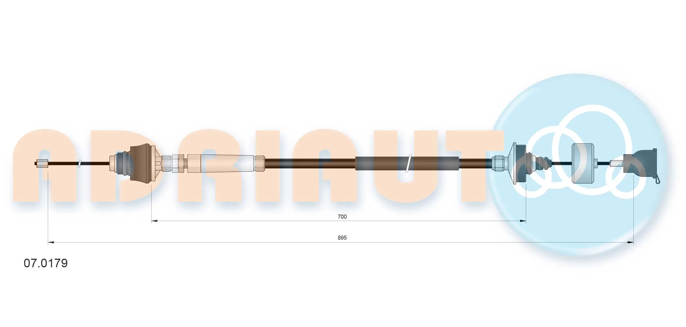 Cable Pull, clutch control 07.0179