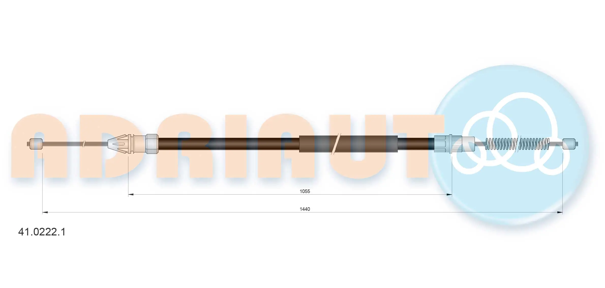 Cable Pull, parking brake 41.0222.1