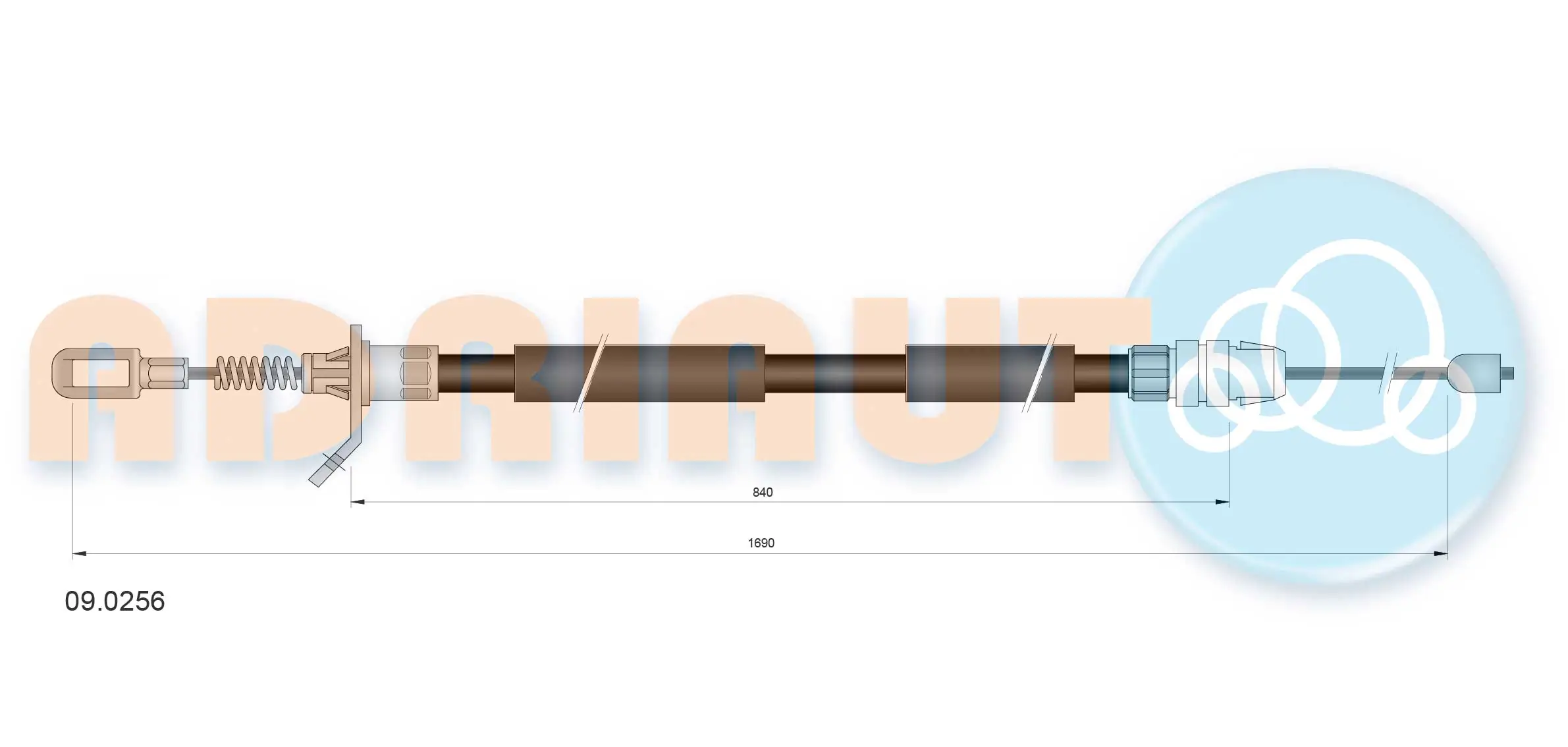 Cable Pull, parking brake 09.0256