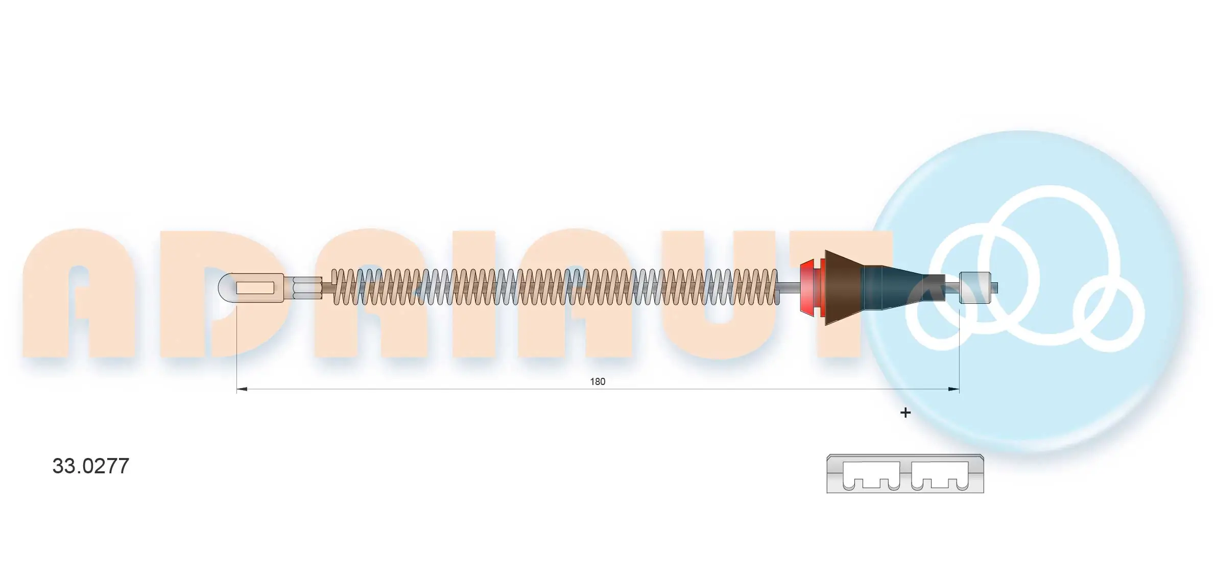 Cable Pull, parking brake 33.0277