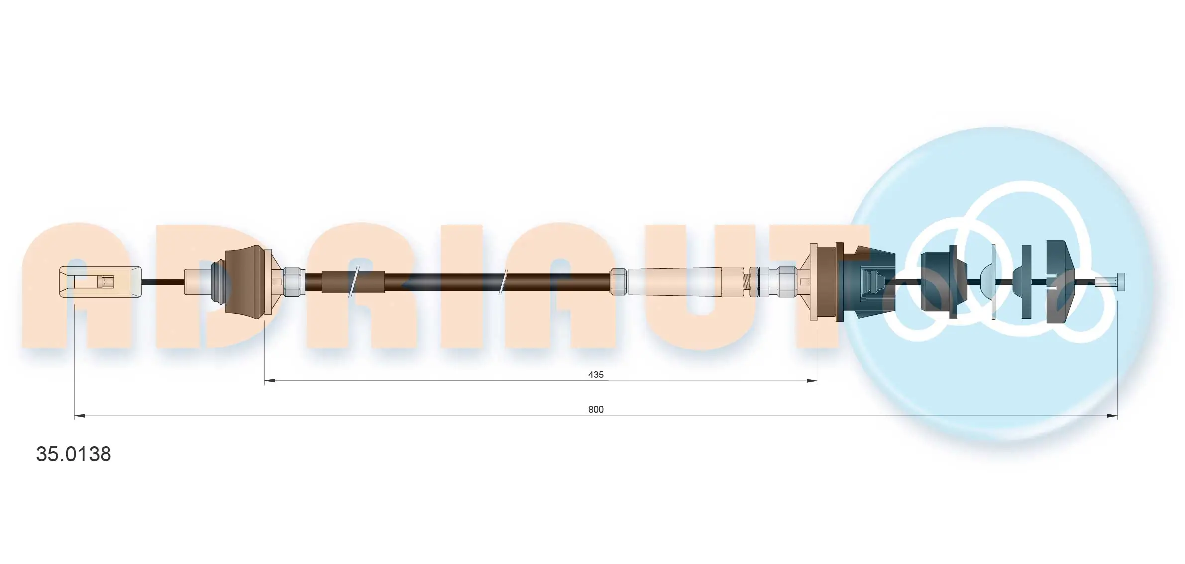 Cable Pull, clutch control 35.0138