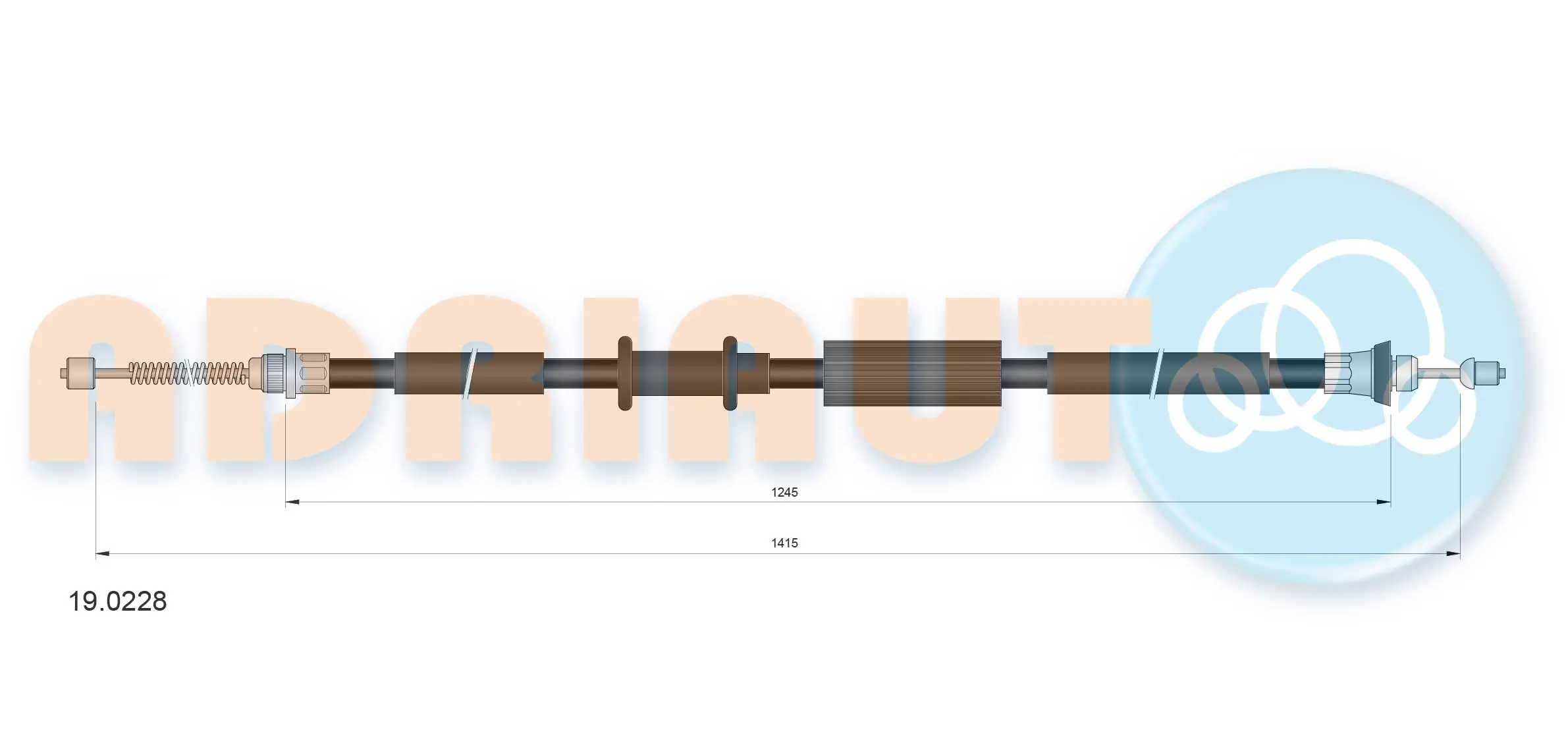 Cable Pull, parking brake 19.0228