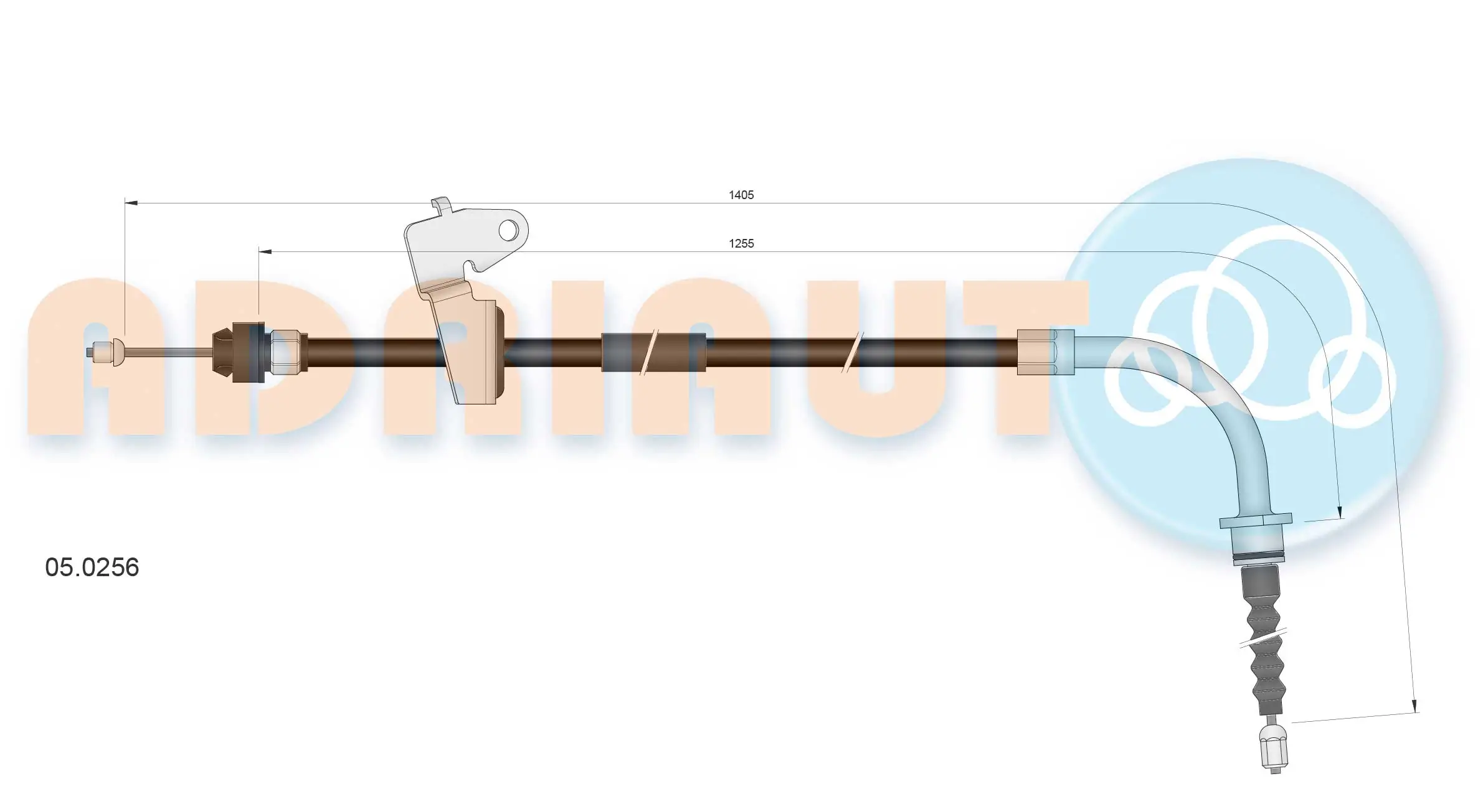 Cable Pull, parking brake 05.0256