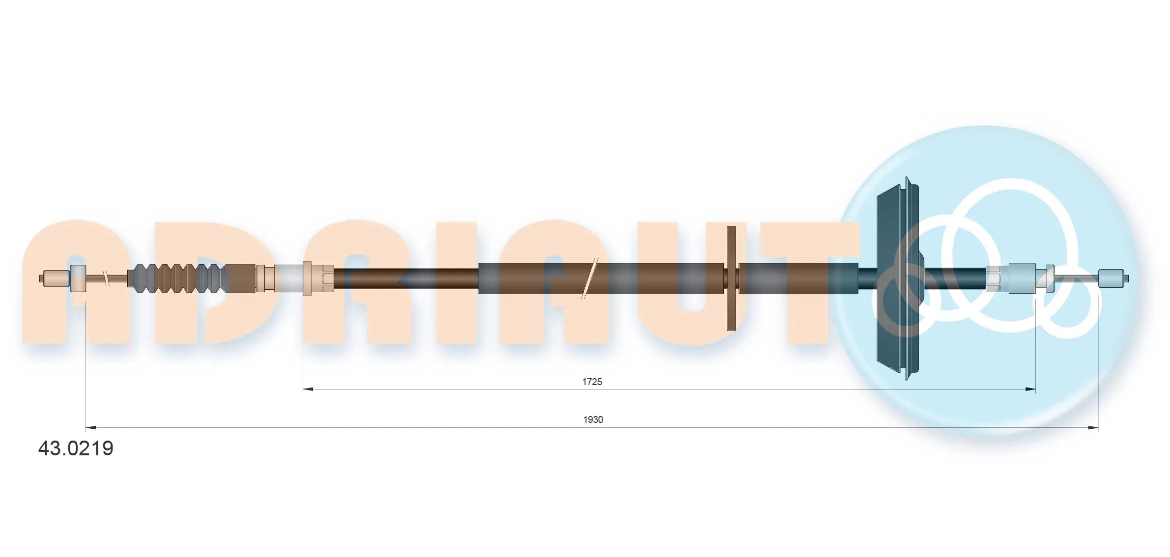 Cable Pull, parking brake 43.0219