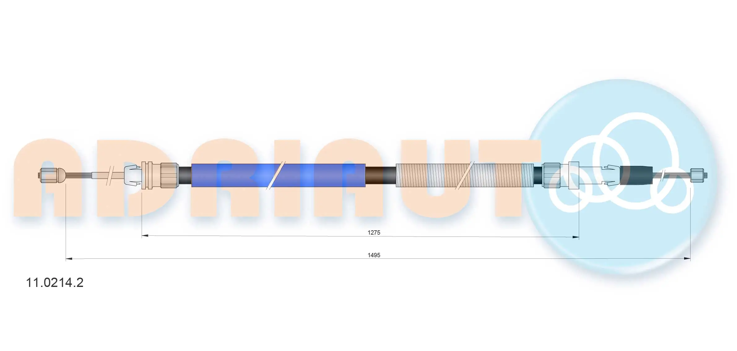 Cable Pull, parking brake 11.0214.2