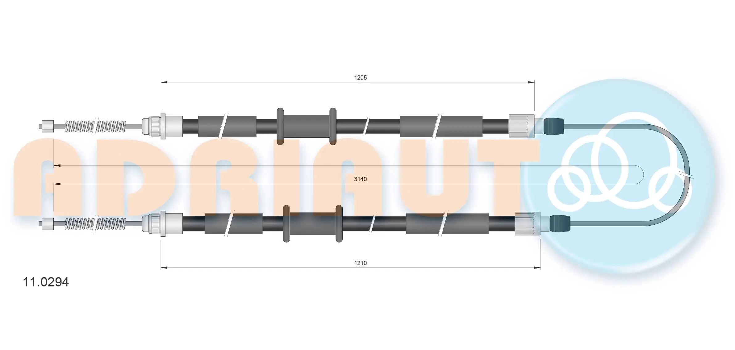 Cable Pull, parking brake 11.0294