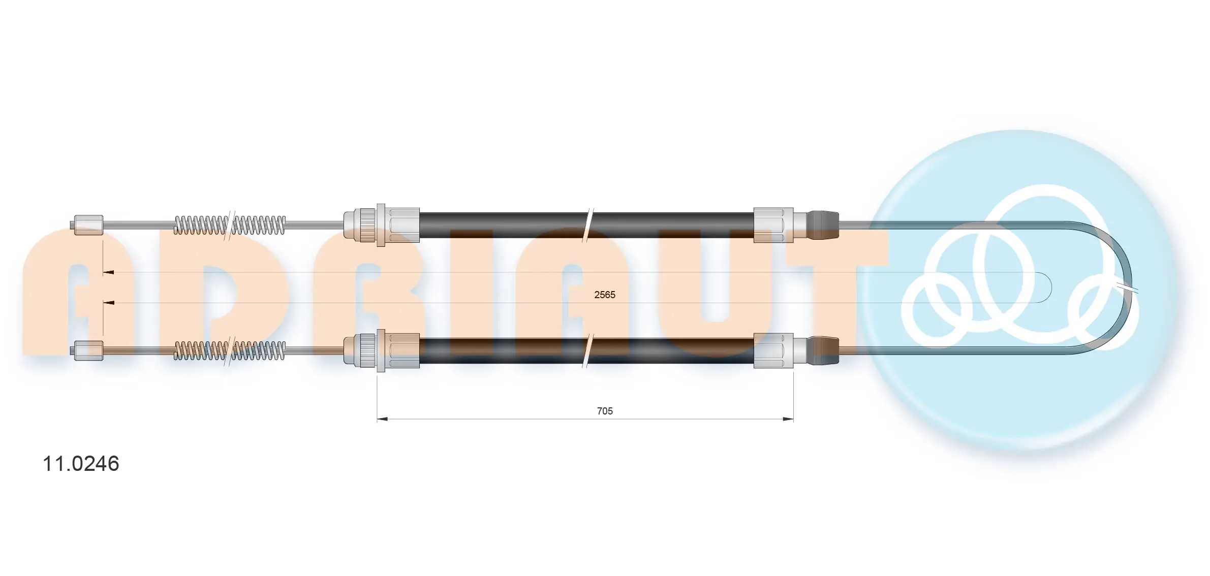 Cable Pull, parking brake 11.0246