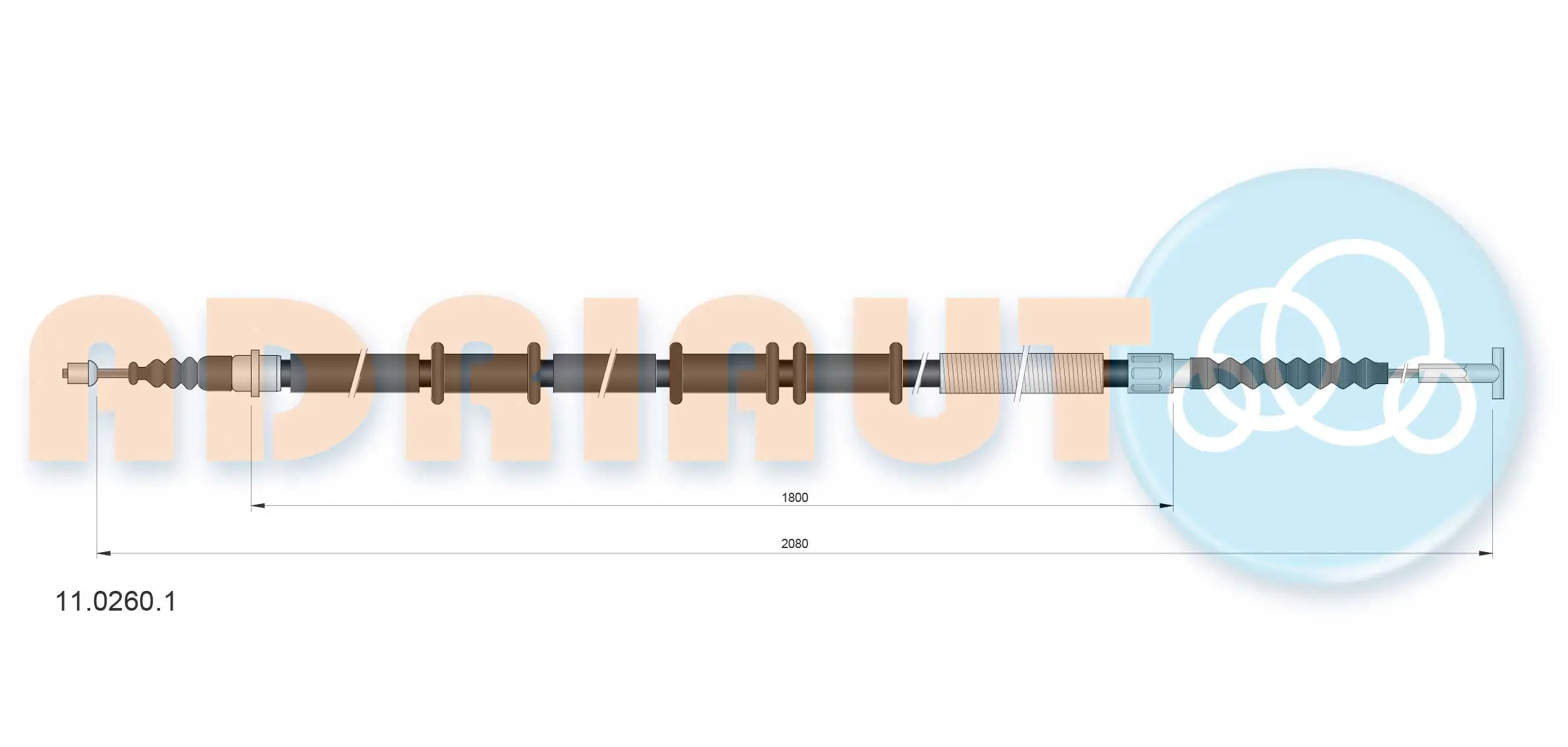 Cable Pull, parking brake 11.0260.1