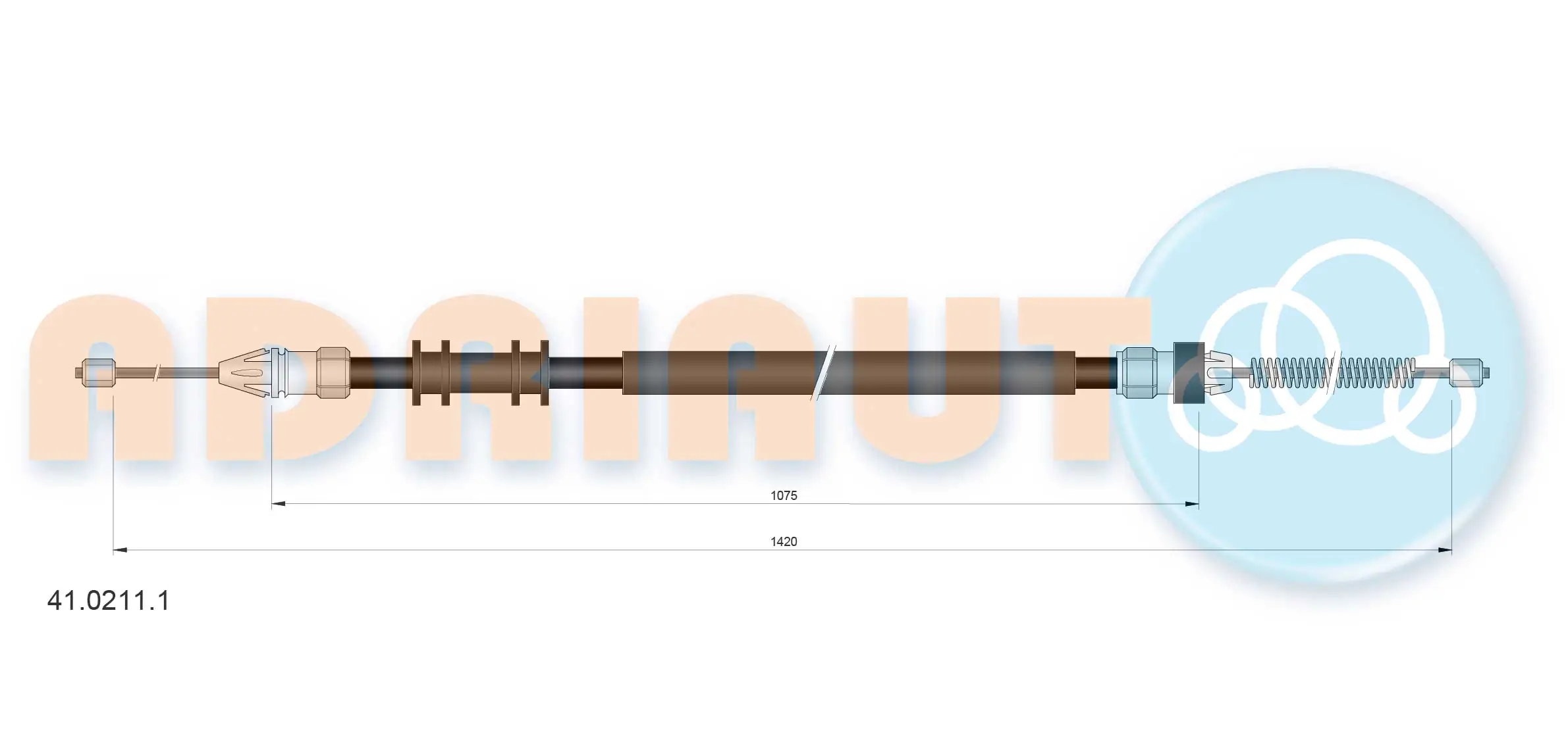 Cable Pull, parking brake 41.0211.1