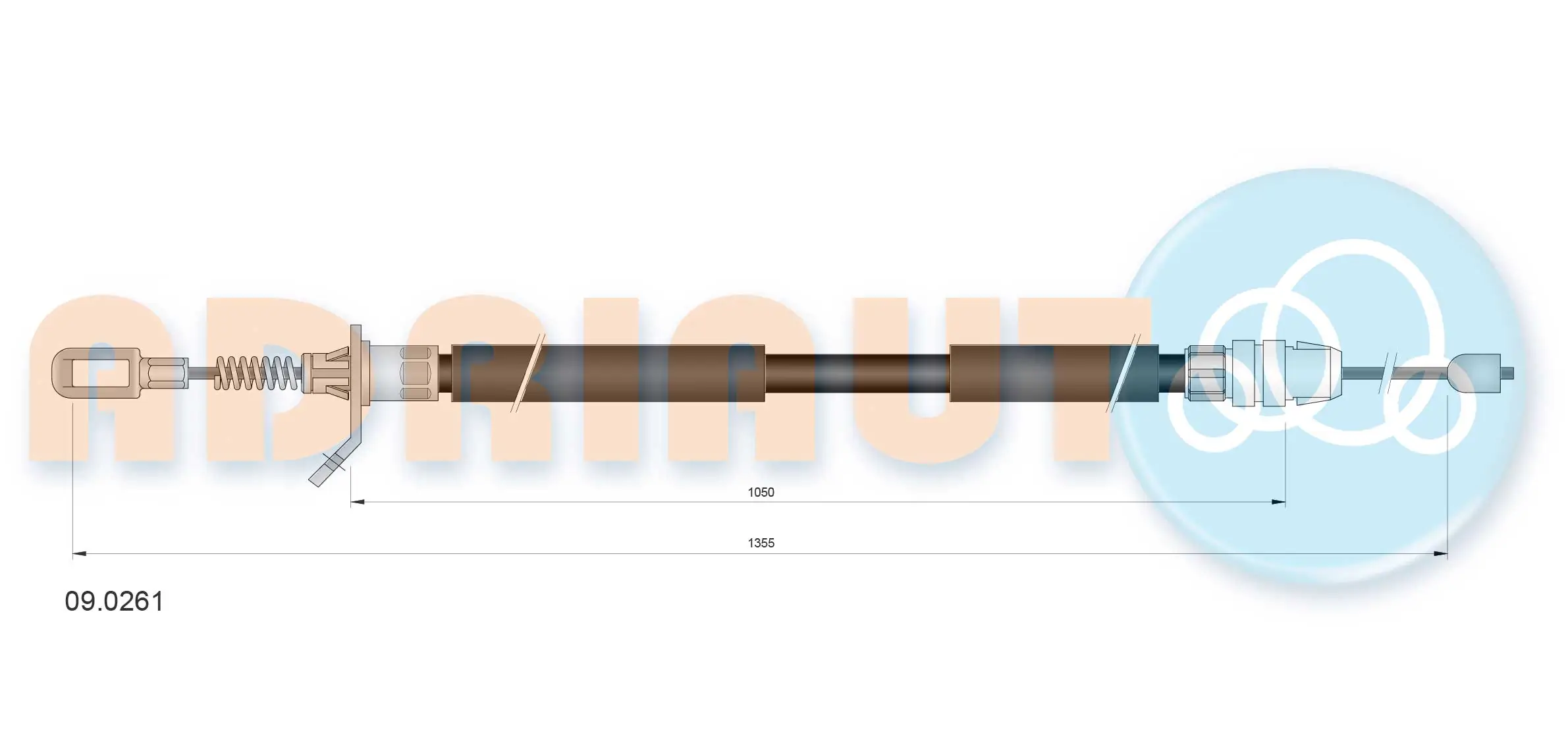 Cable Pull, parking brake 09.0261