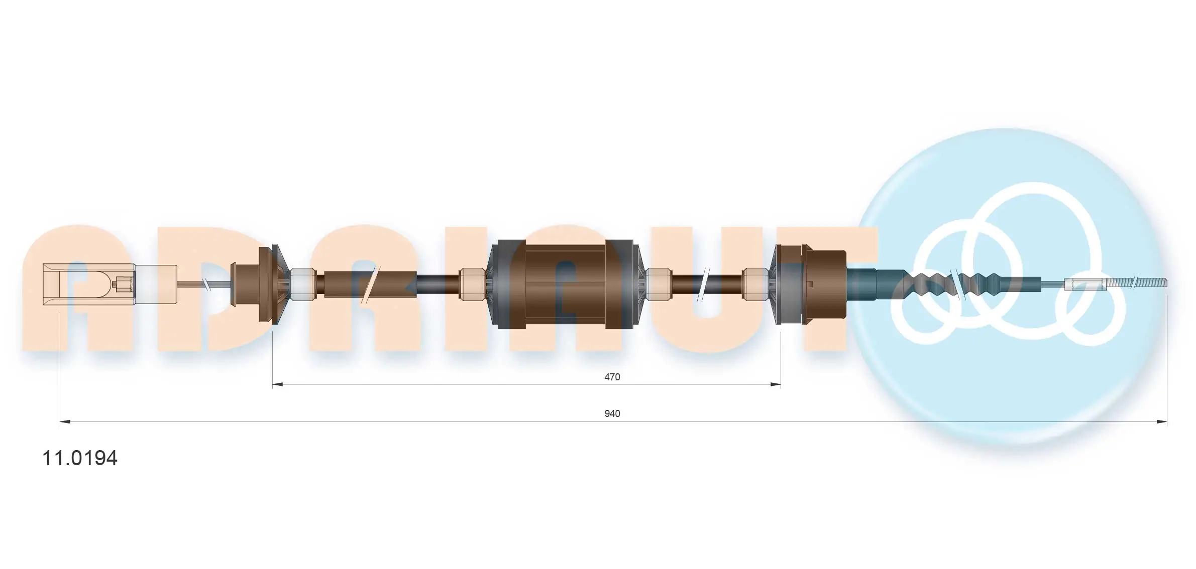 Cable Pull, clutch control 11.0194