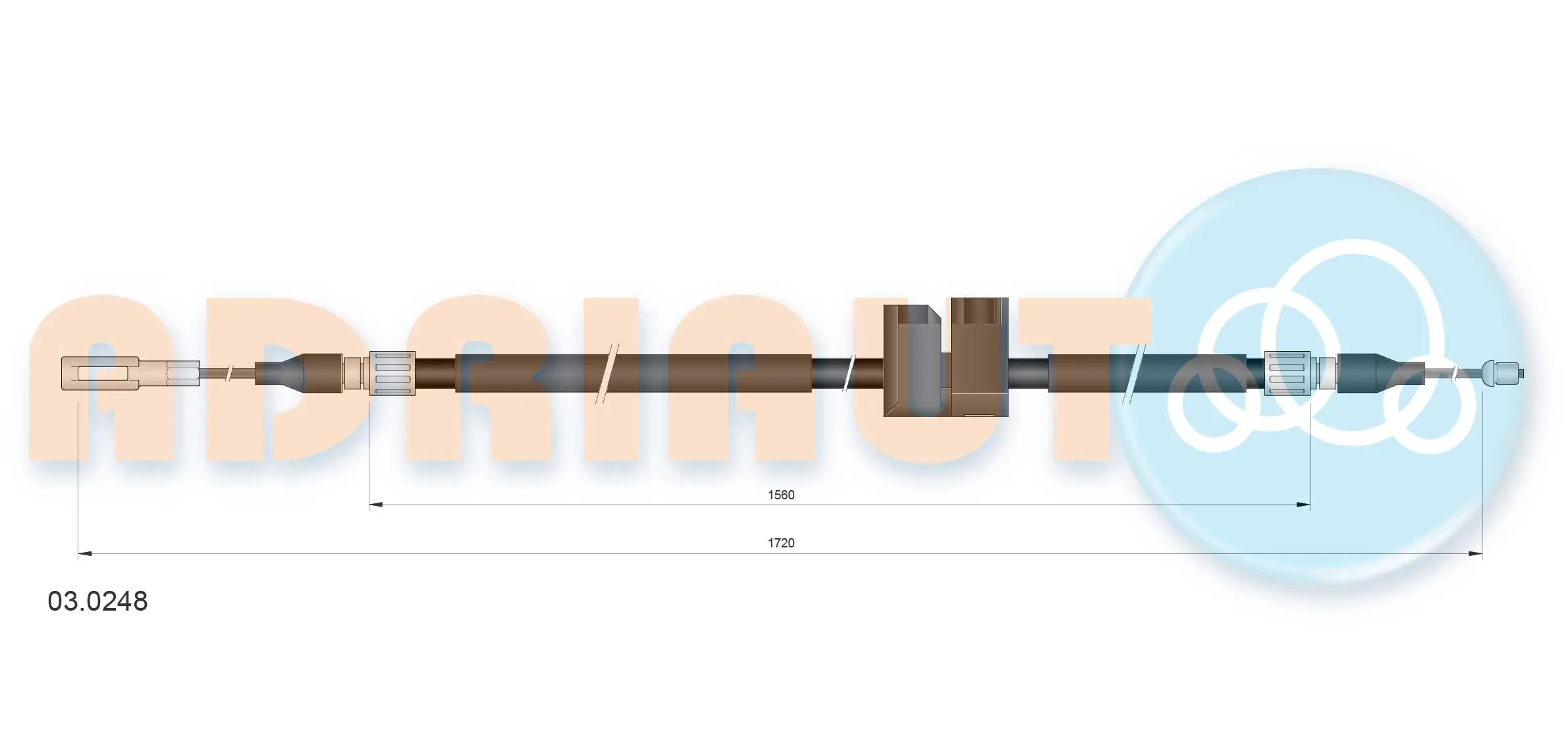 Cable Pull, parking brake 03.0248