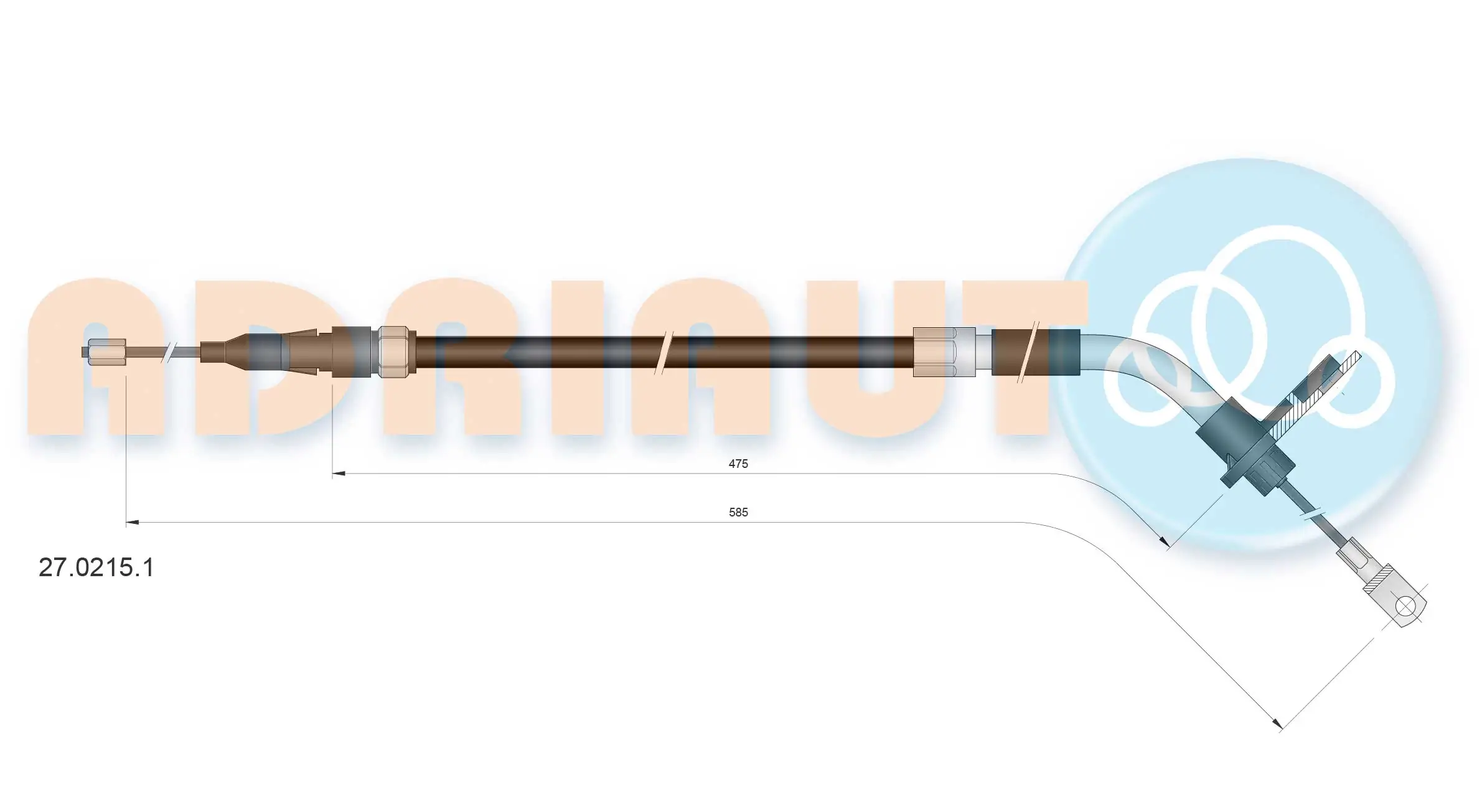 Cable Pull, parking brake 27.0215.1