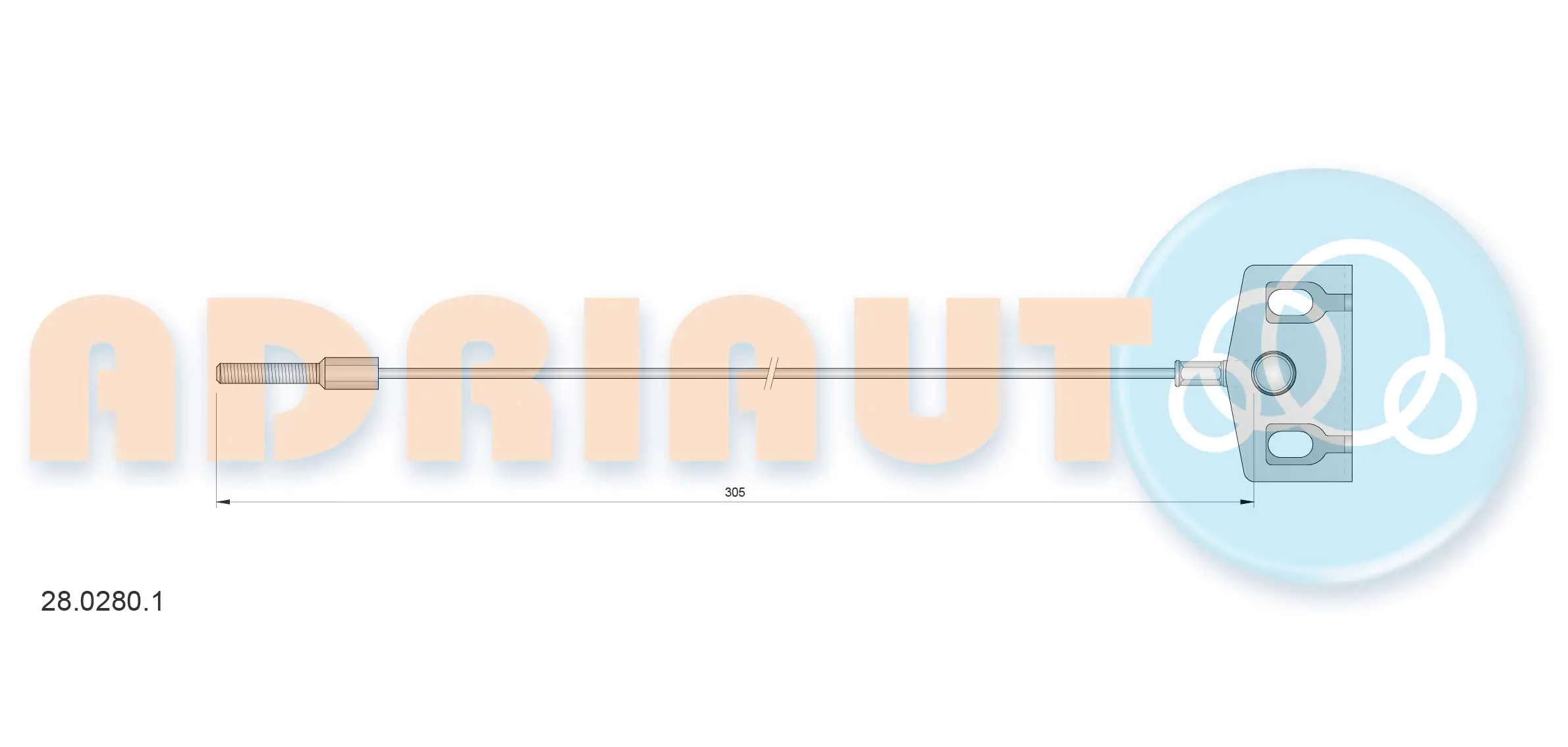 Cable Pull, parking brake 28.0280.1