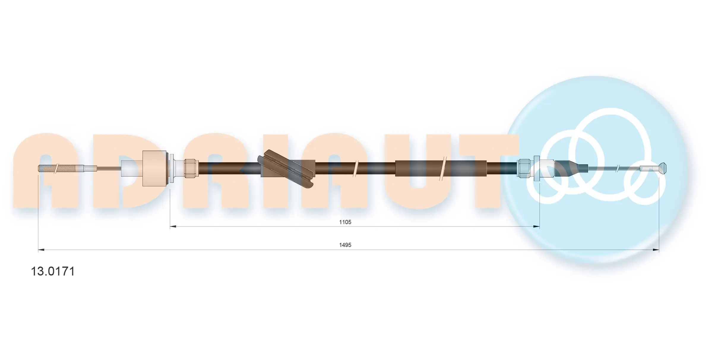 Cable Pull, clutch control 13.0171