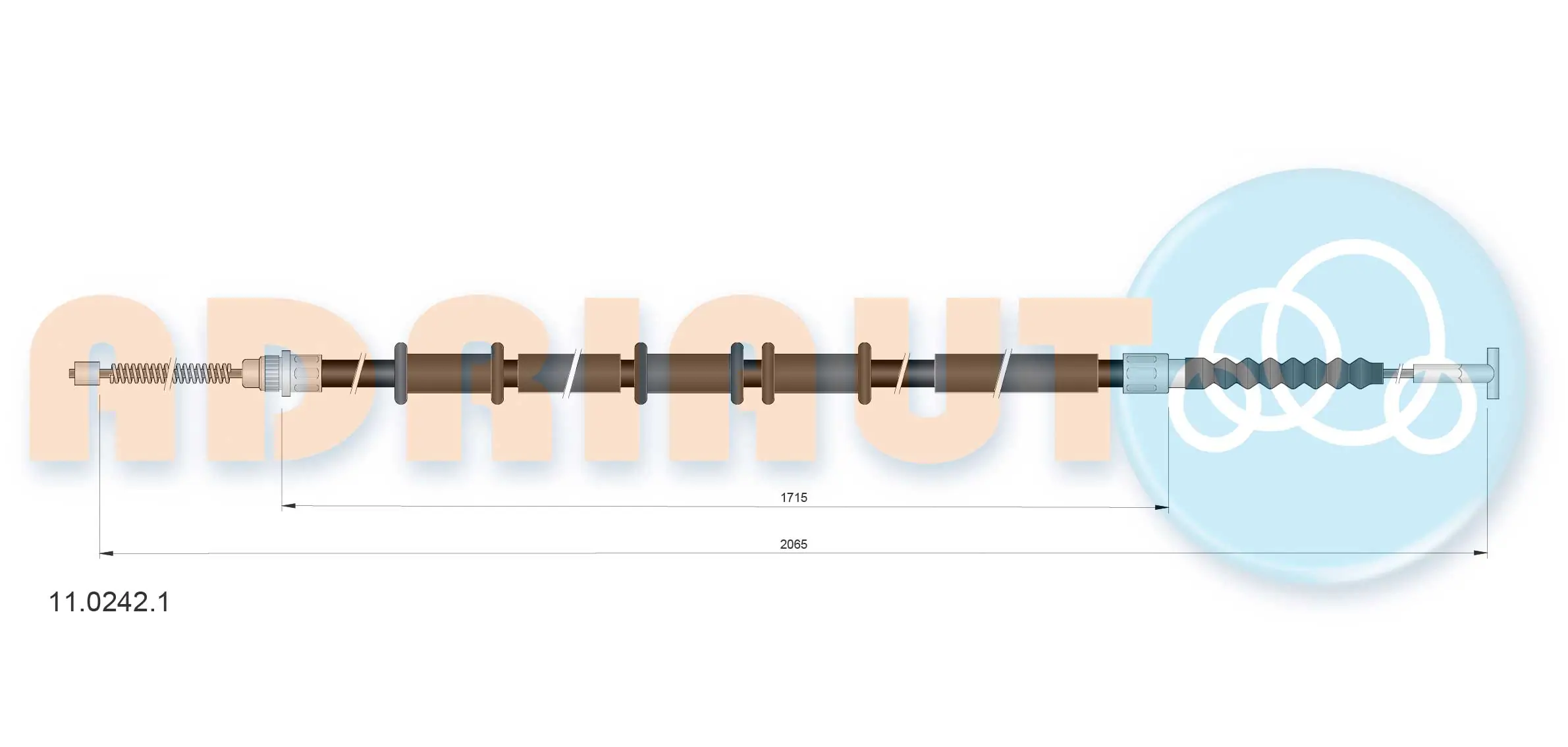 Cable Pull, parking brake 11.0242.1