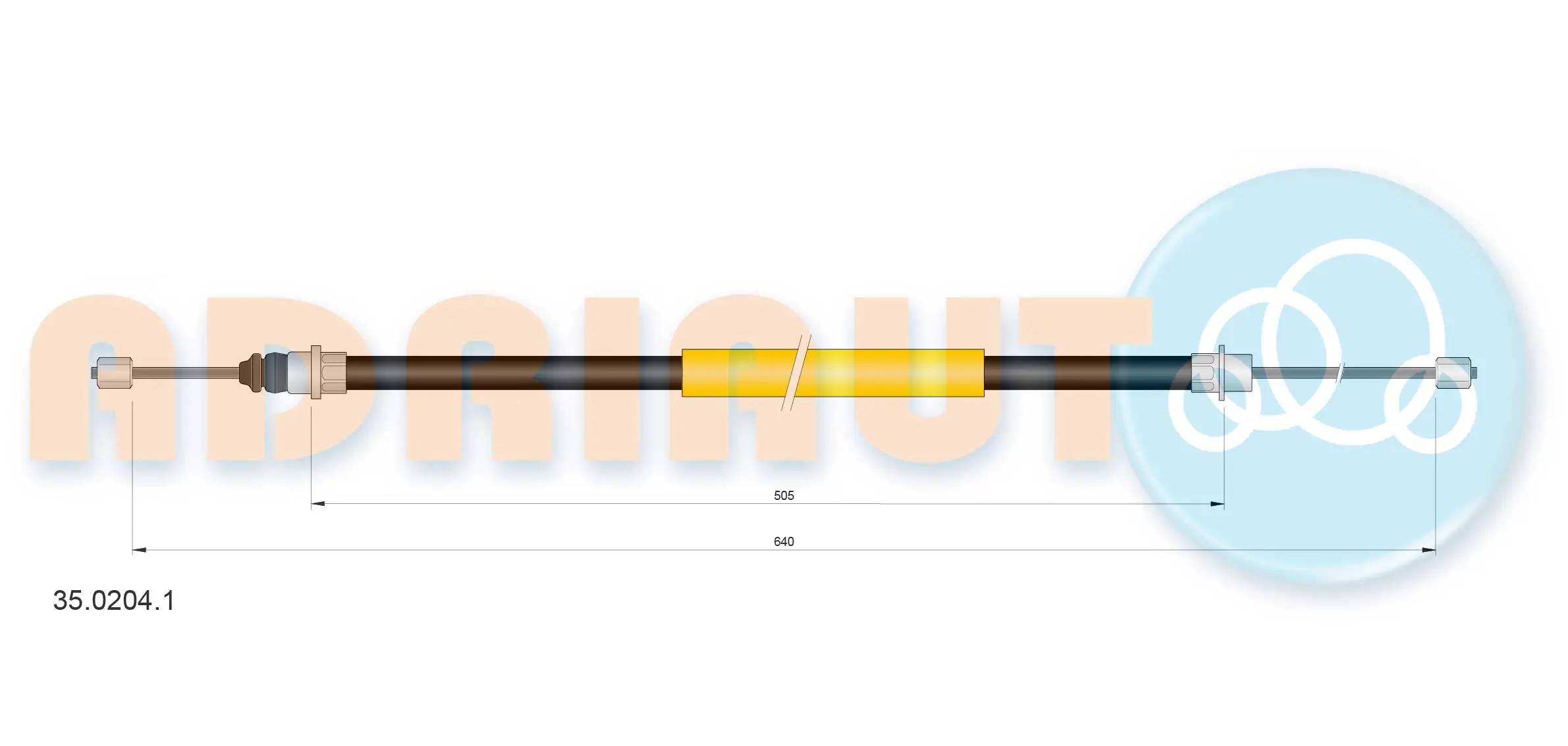 Cable Pull, parking brake 35.0204.1