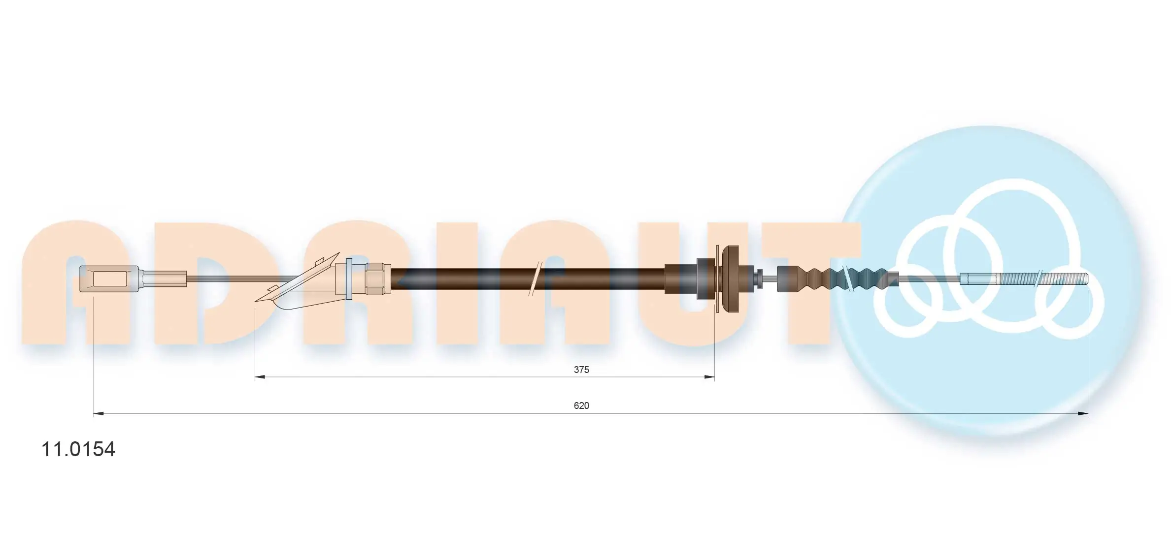 Cable Pull, clutch control 11.0154
