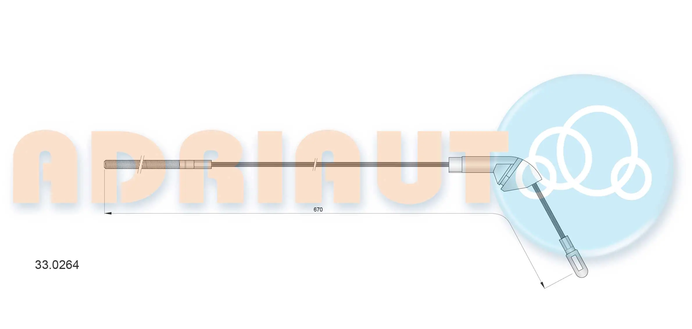 Cable Pull, parking brake 33.0264