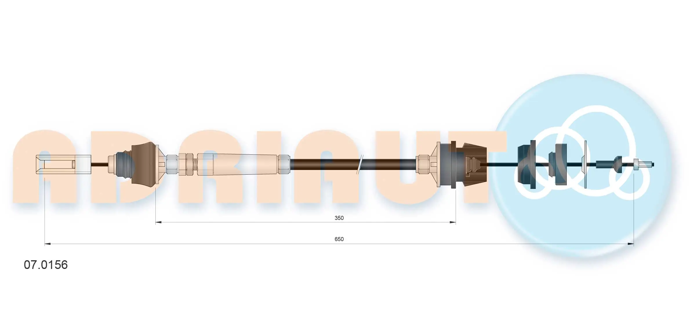 Cable Pull, clutch control 07.0156