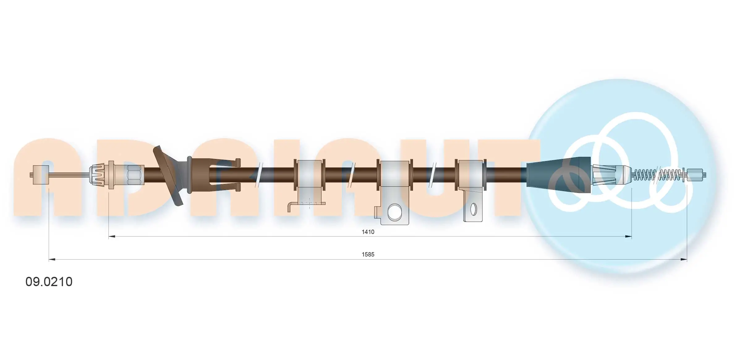 Cable Pull, parking brake 09.0210