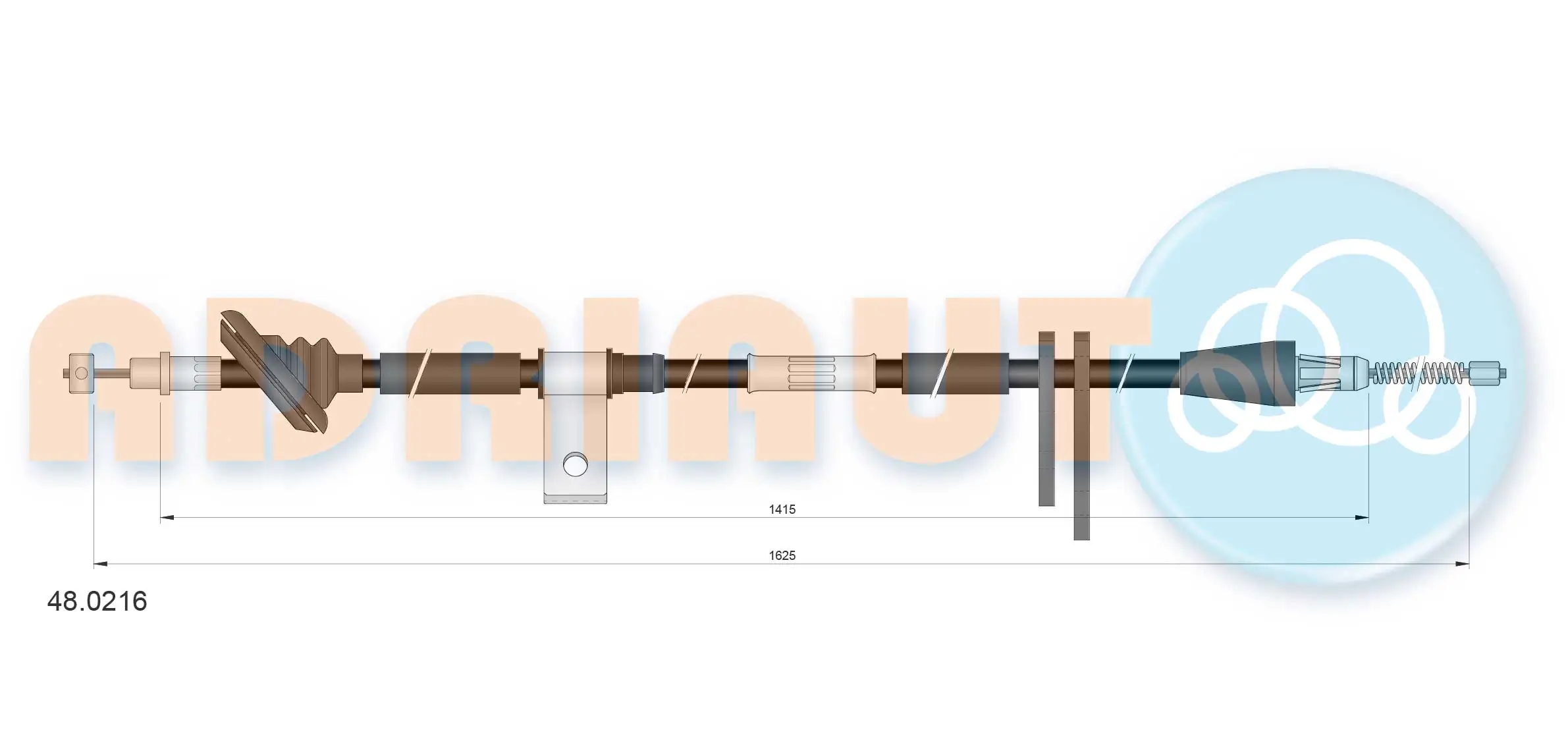 Cable Pull, parking brake 48.0216