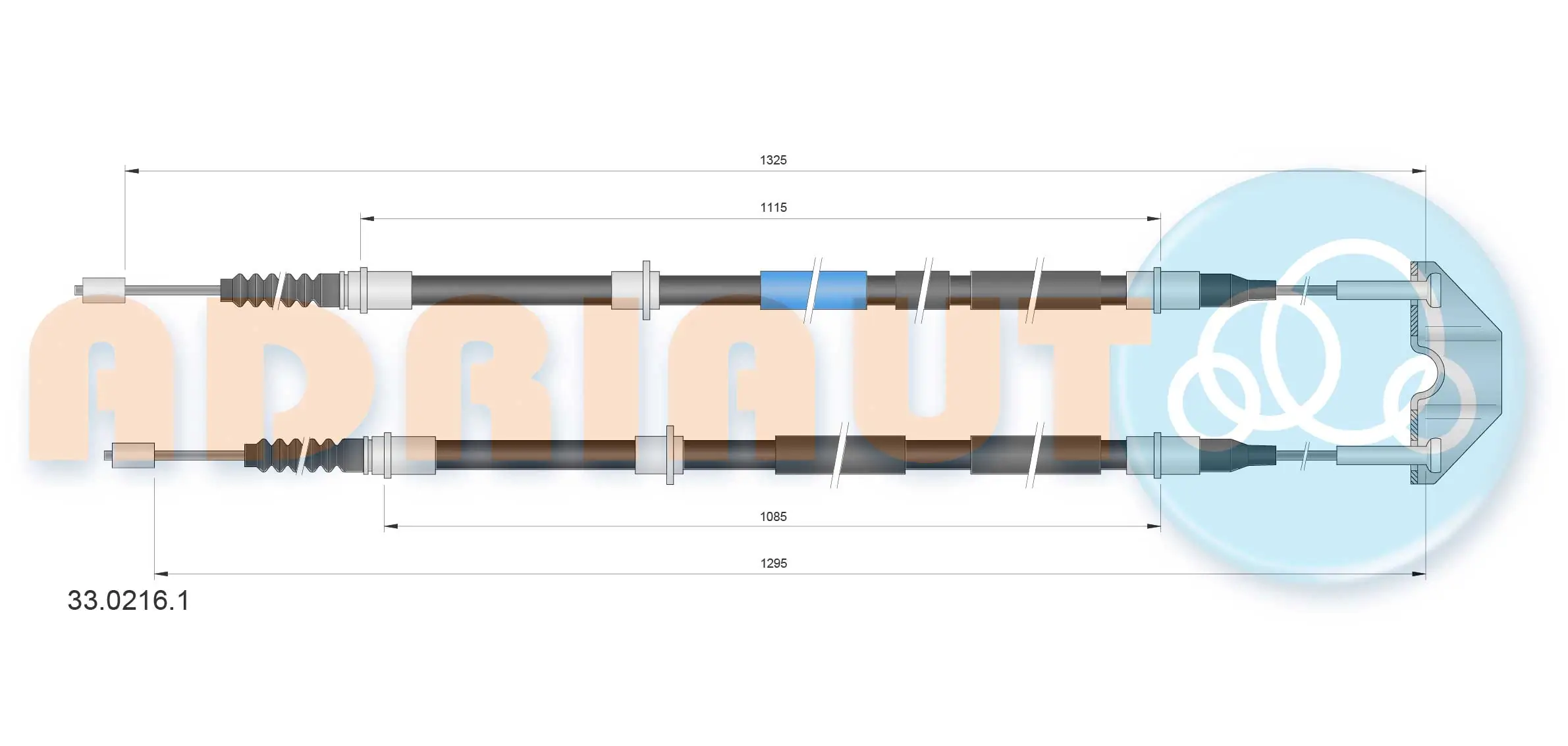 Cable Pull, parking brake 33.0216.1