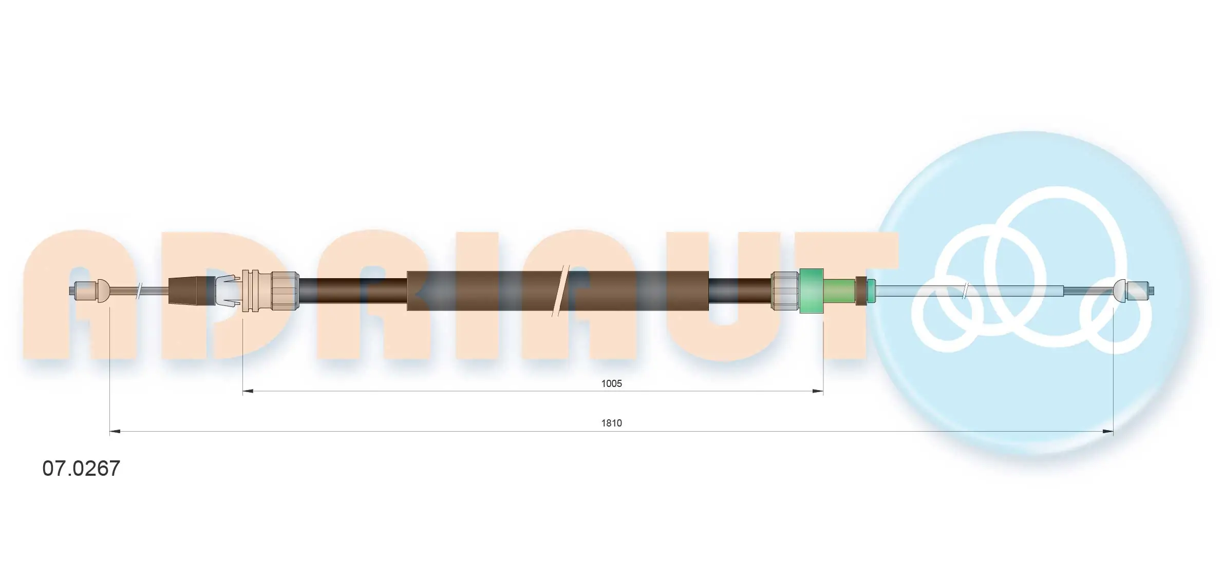 Cable Pull, parking brake 07.0267