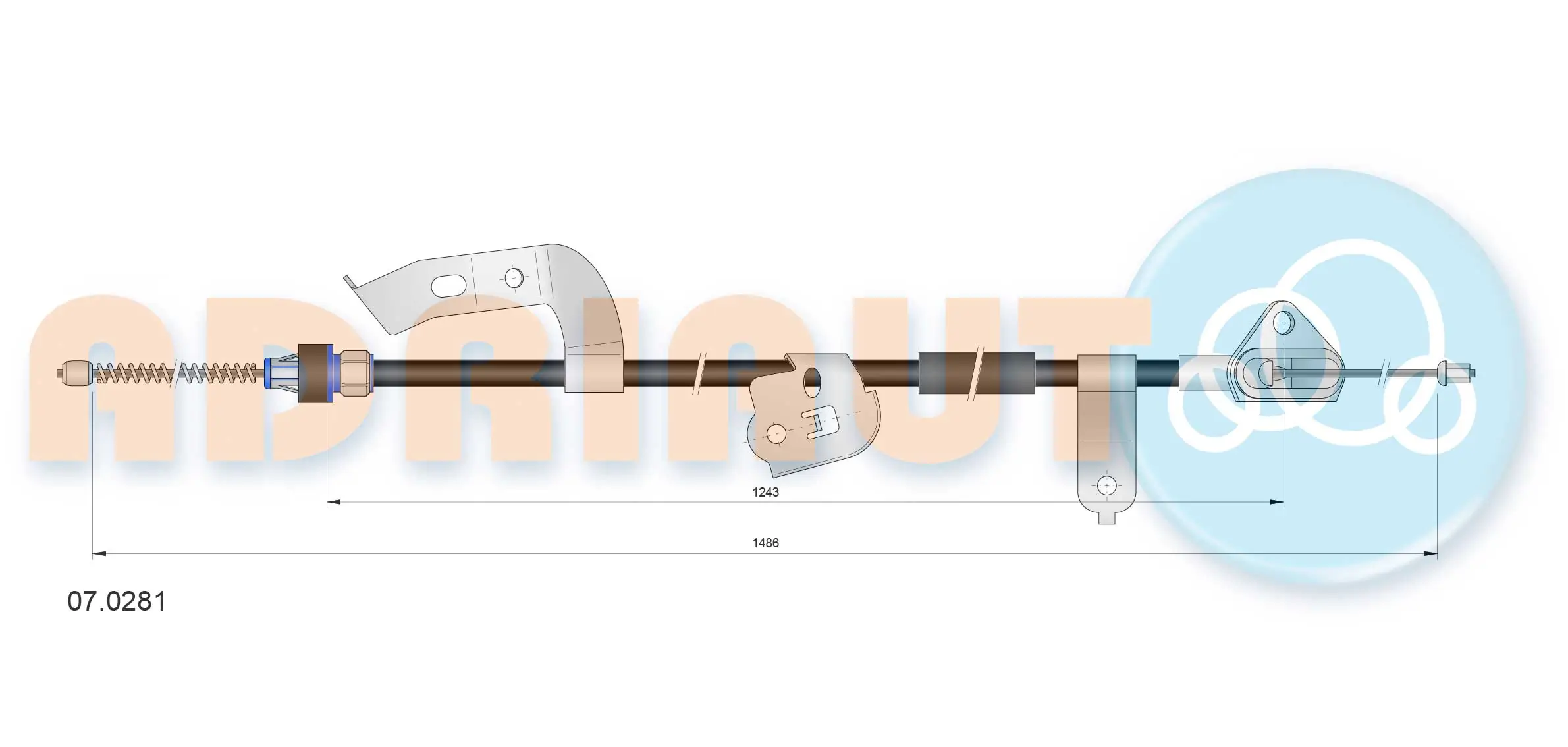 Cable Pull, parking brake 07.0281