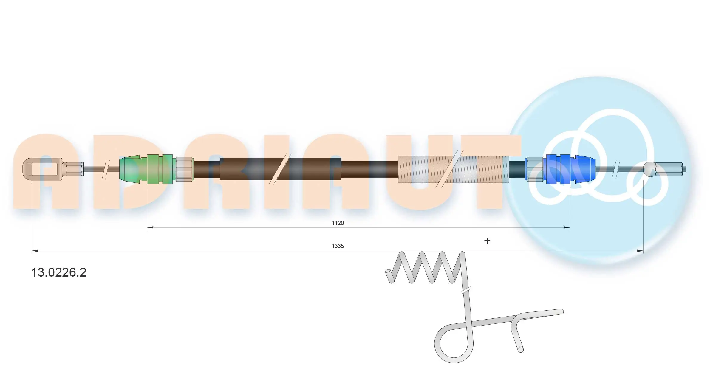Cable Pull, parking brake 13.0226.2