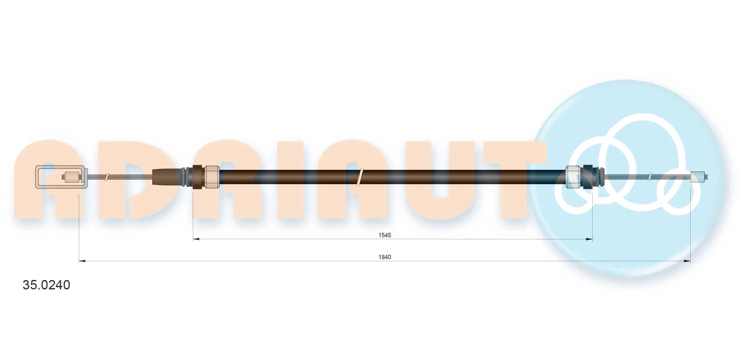 Cable Pull, parking brake 35.0240