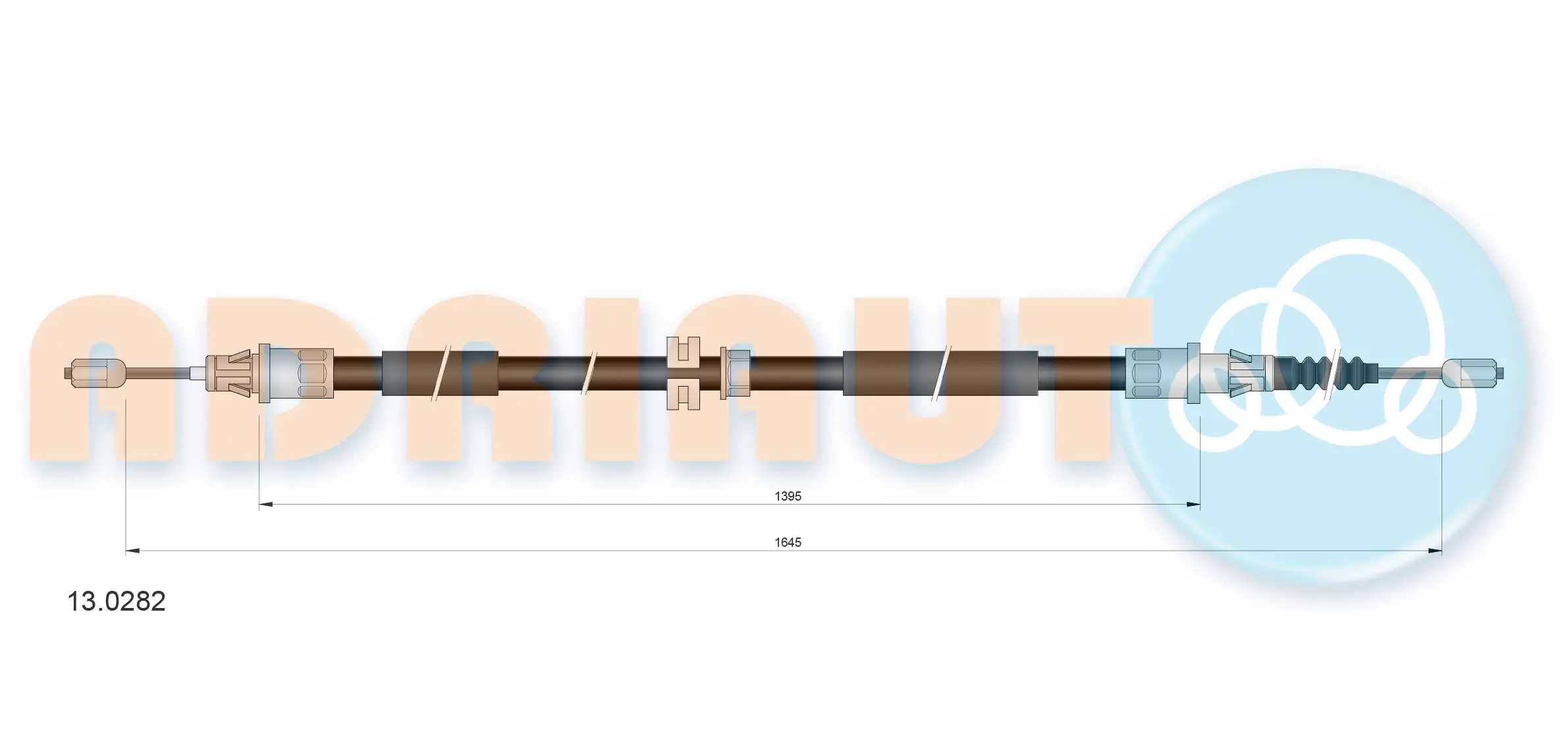 Cable Pull, parking brake 13.0282