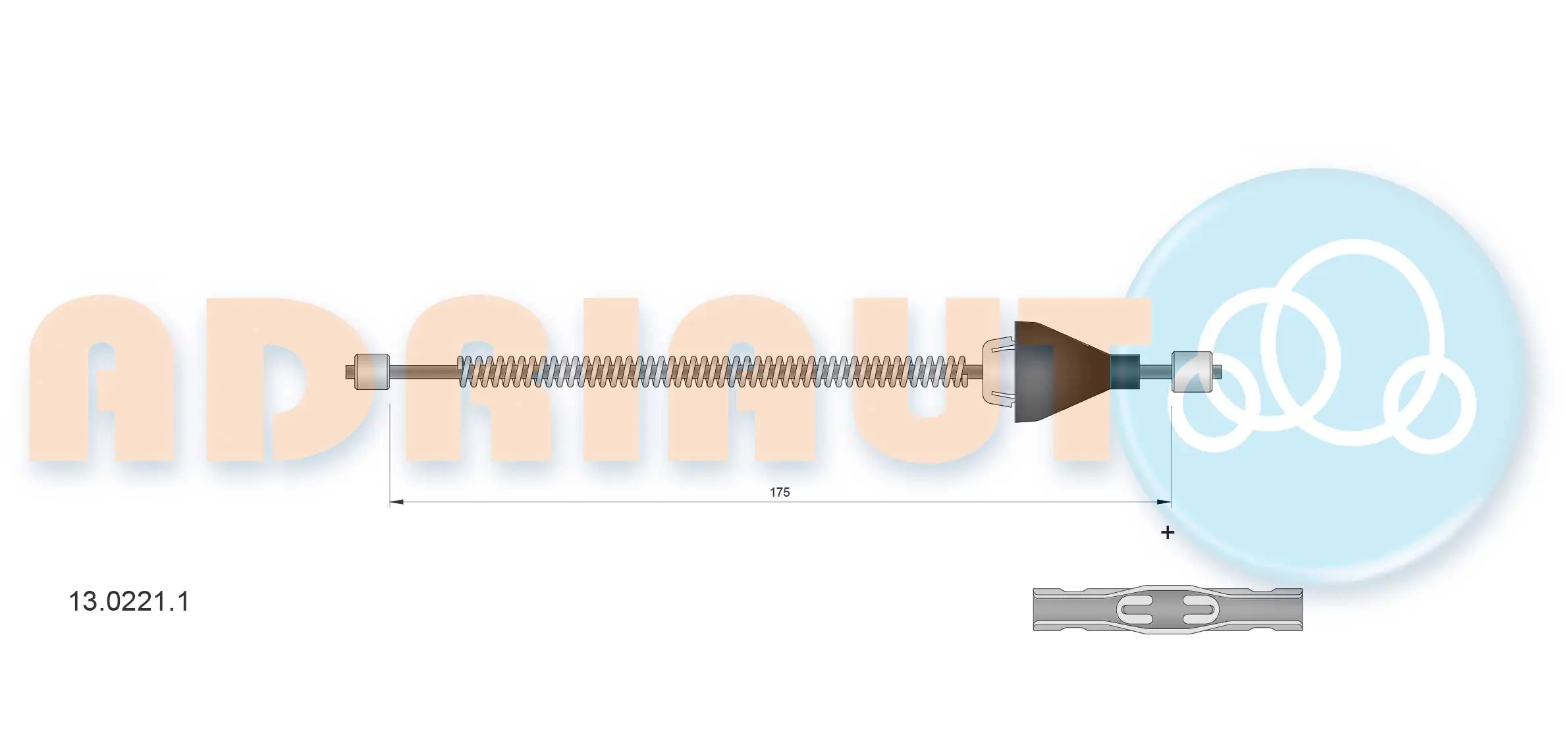 Cable Pull, parking brake 13.0221.1