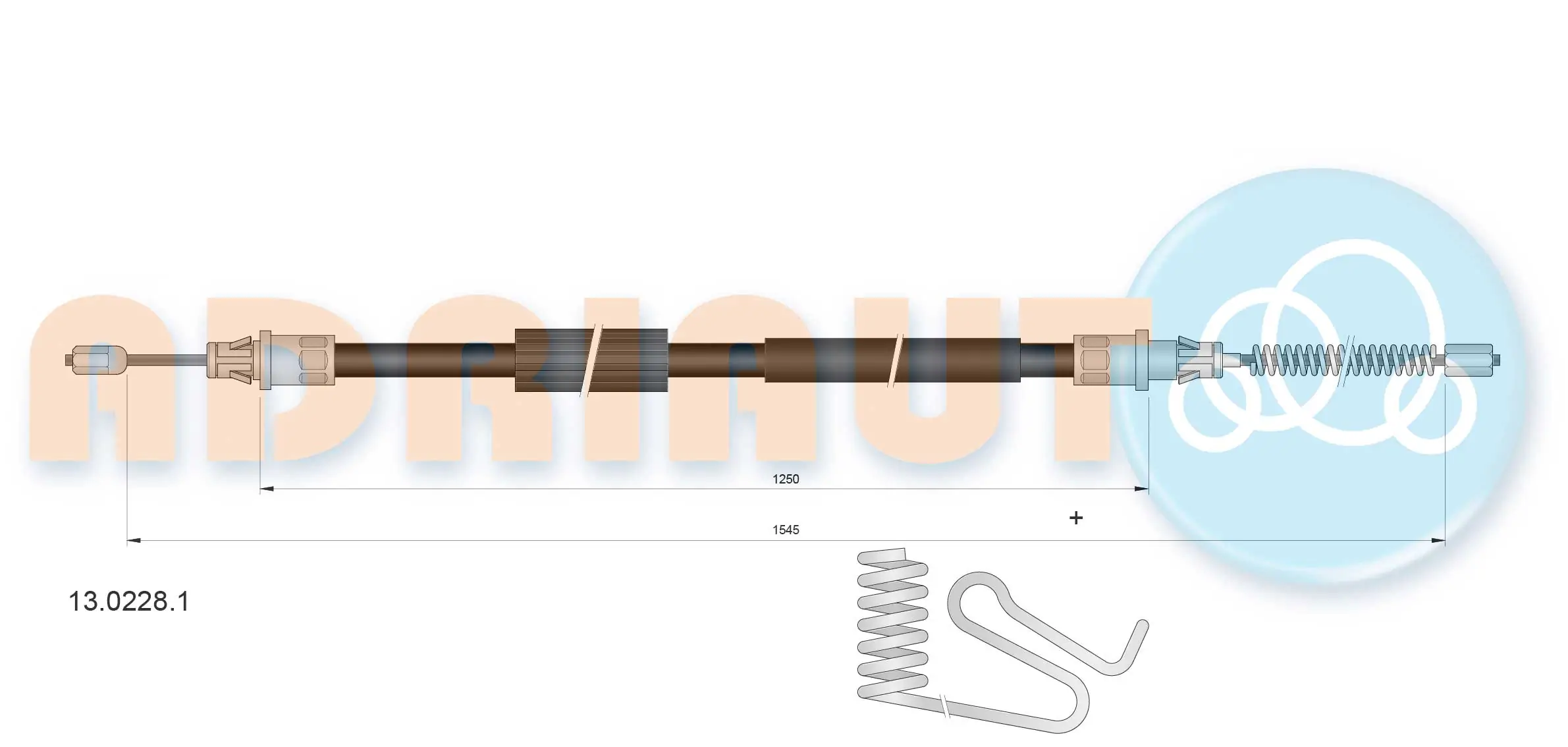 Cable Pull, parking brake 13.0228.1