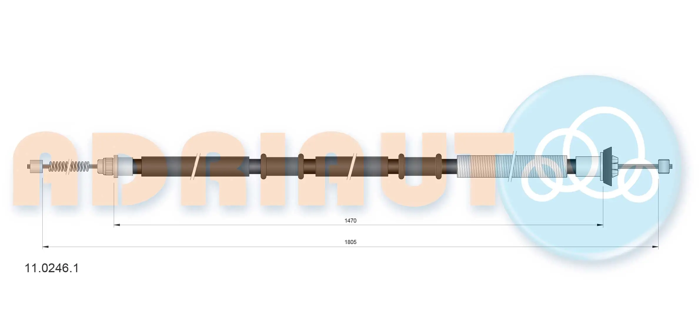 Cable Pull, parking brake 11.0246.1