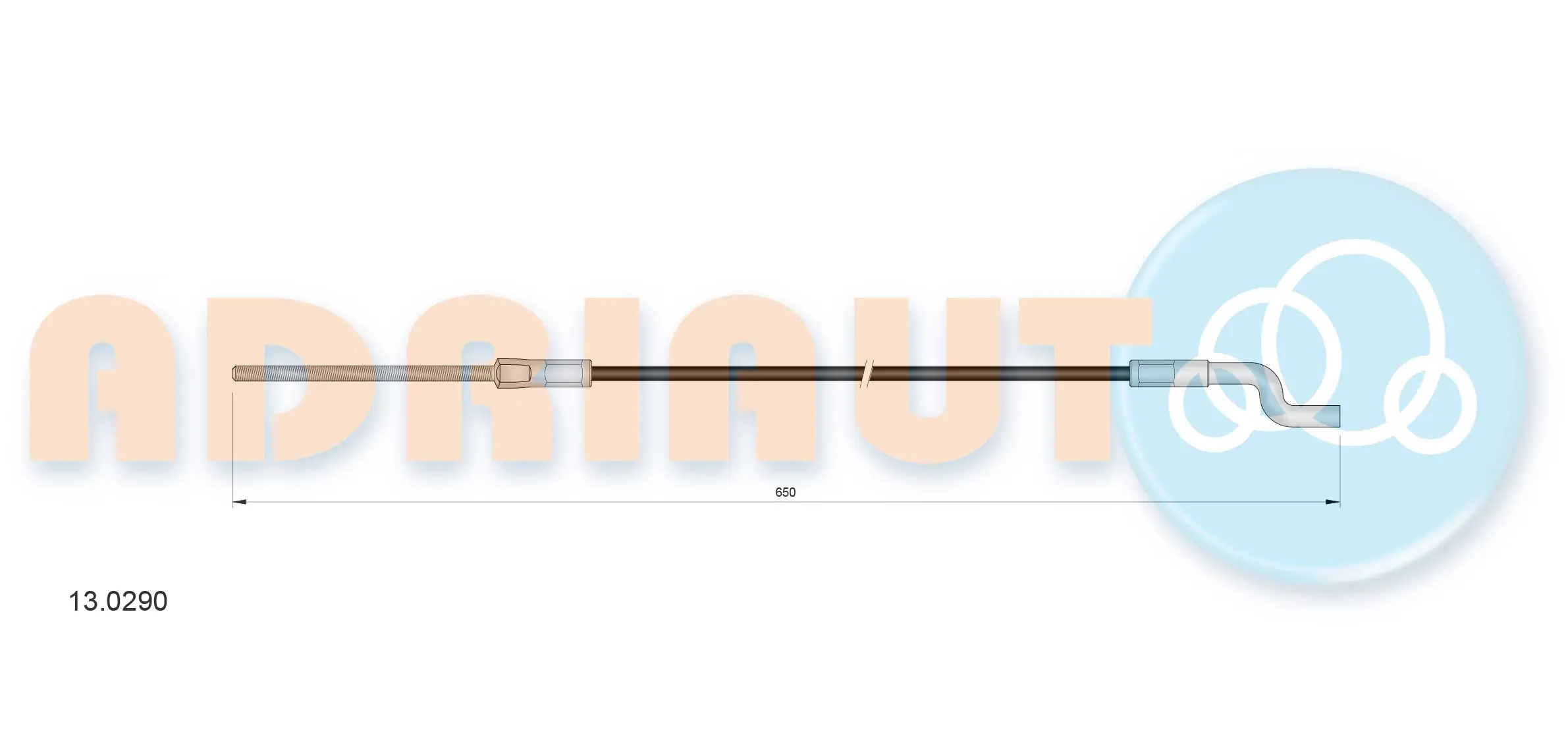 Cable Pull, parking brake 13.0290