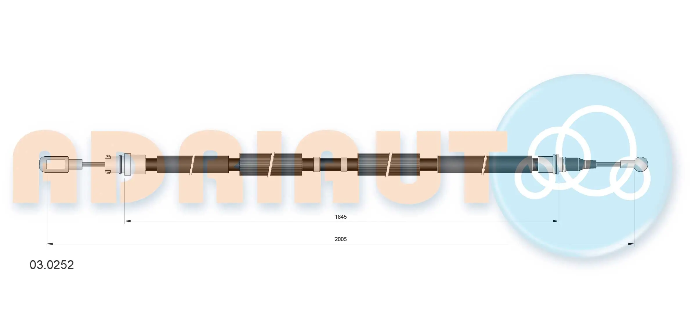 Cable Pull, parking brake 03.0252