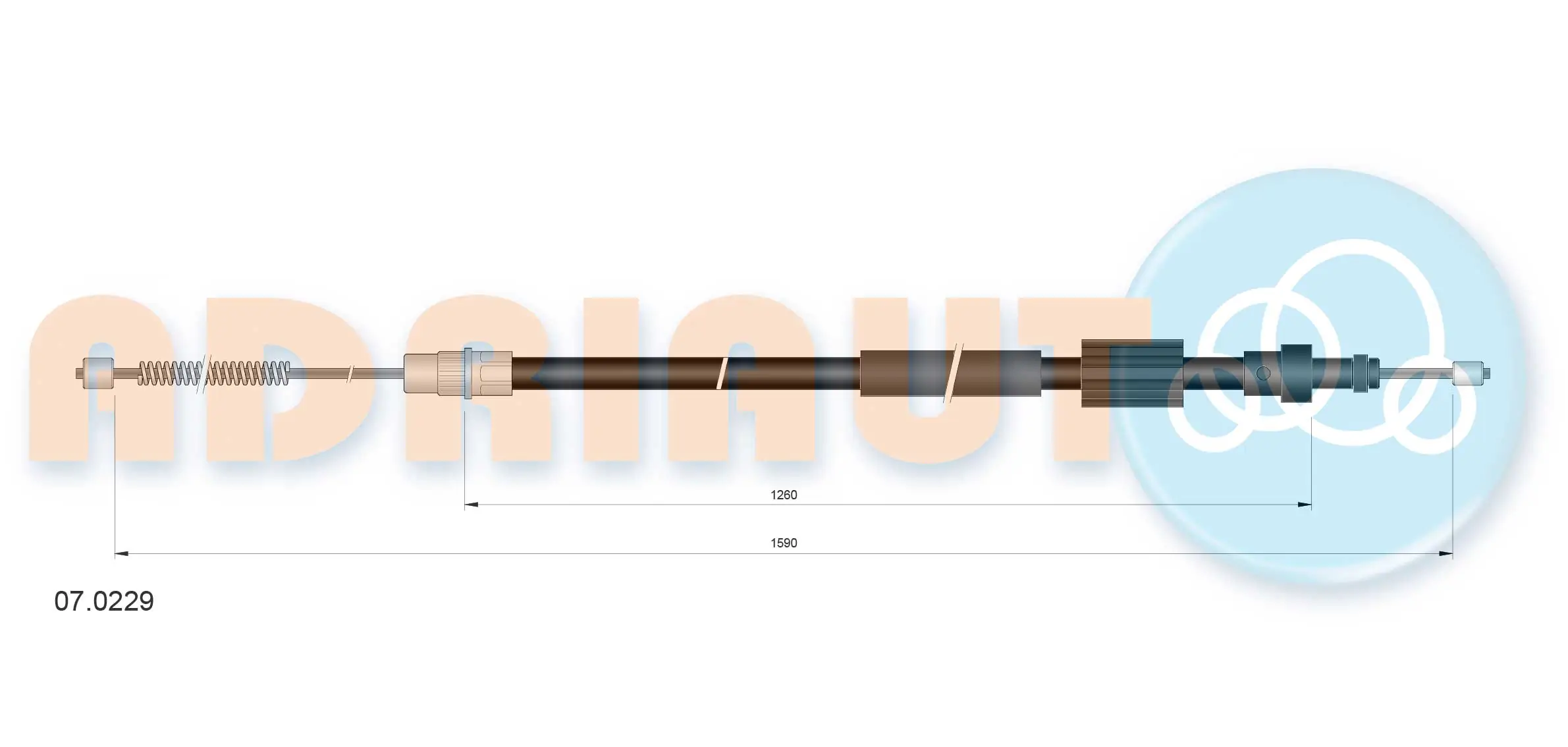 Cable Pull, parking brake 07.0229