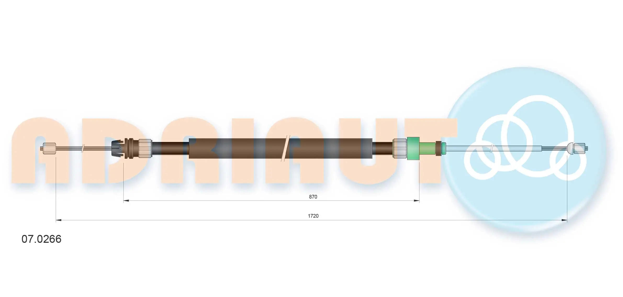 Cable Pull, parking brake 07.0266
