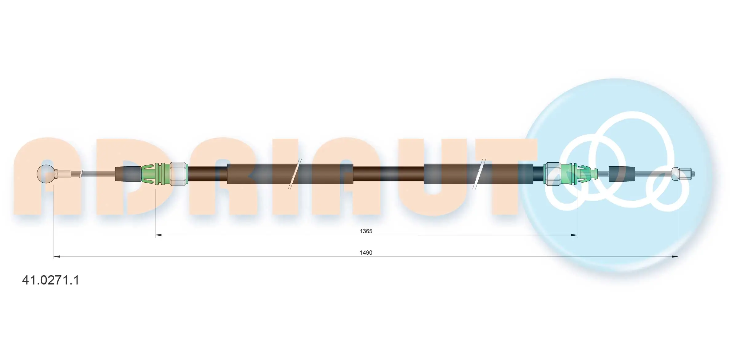 Cable Pull, parking brake 41.0271.1
