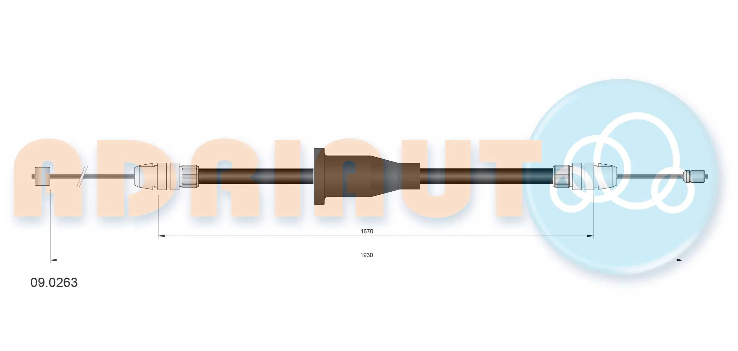 Cable Pull, parking brake 09.0263