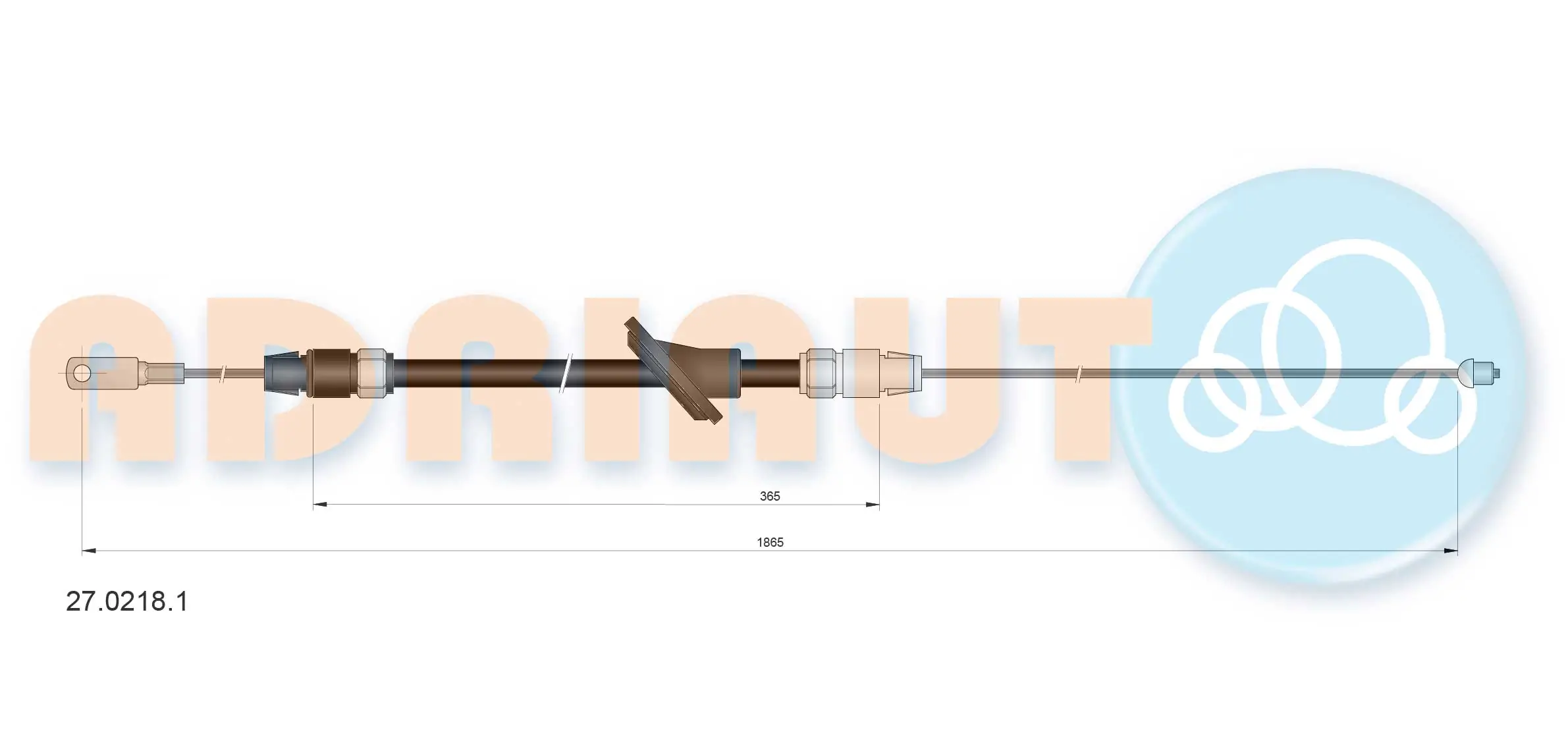 Cable Pull, parking brake 27.0218.1