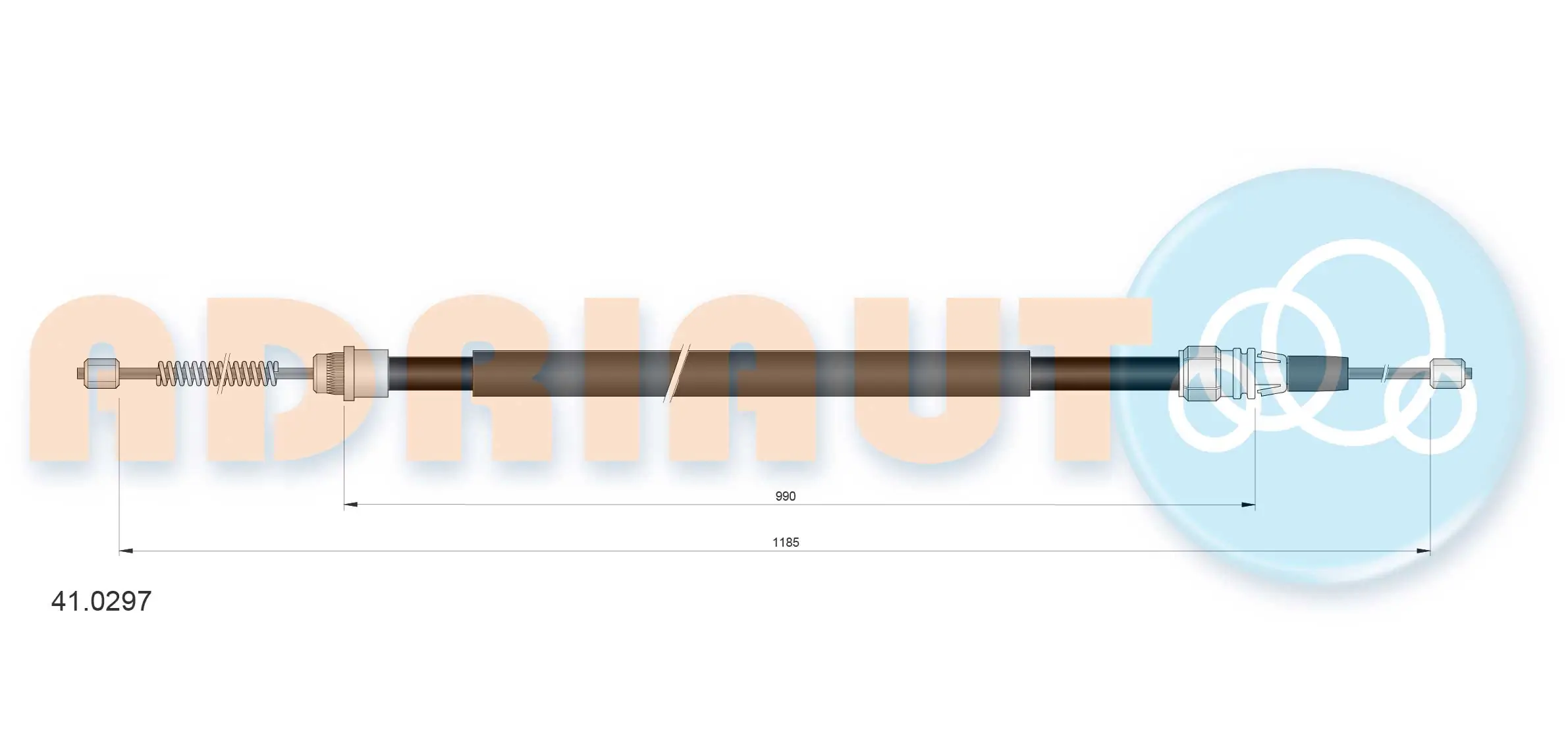 Cable Pull, parking brake 41.0297