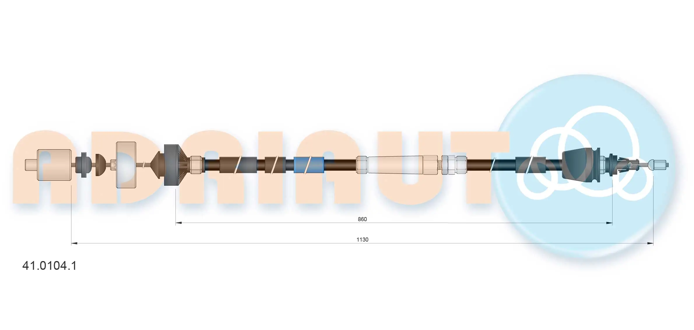 Cable Pull, clutch control 41.0104.1