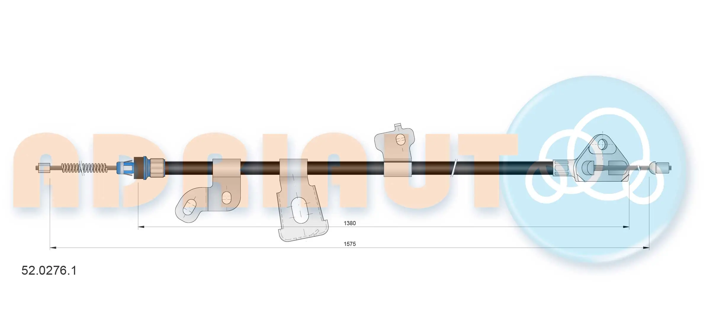 Cable Pull, parking brake 52.0276.1