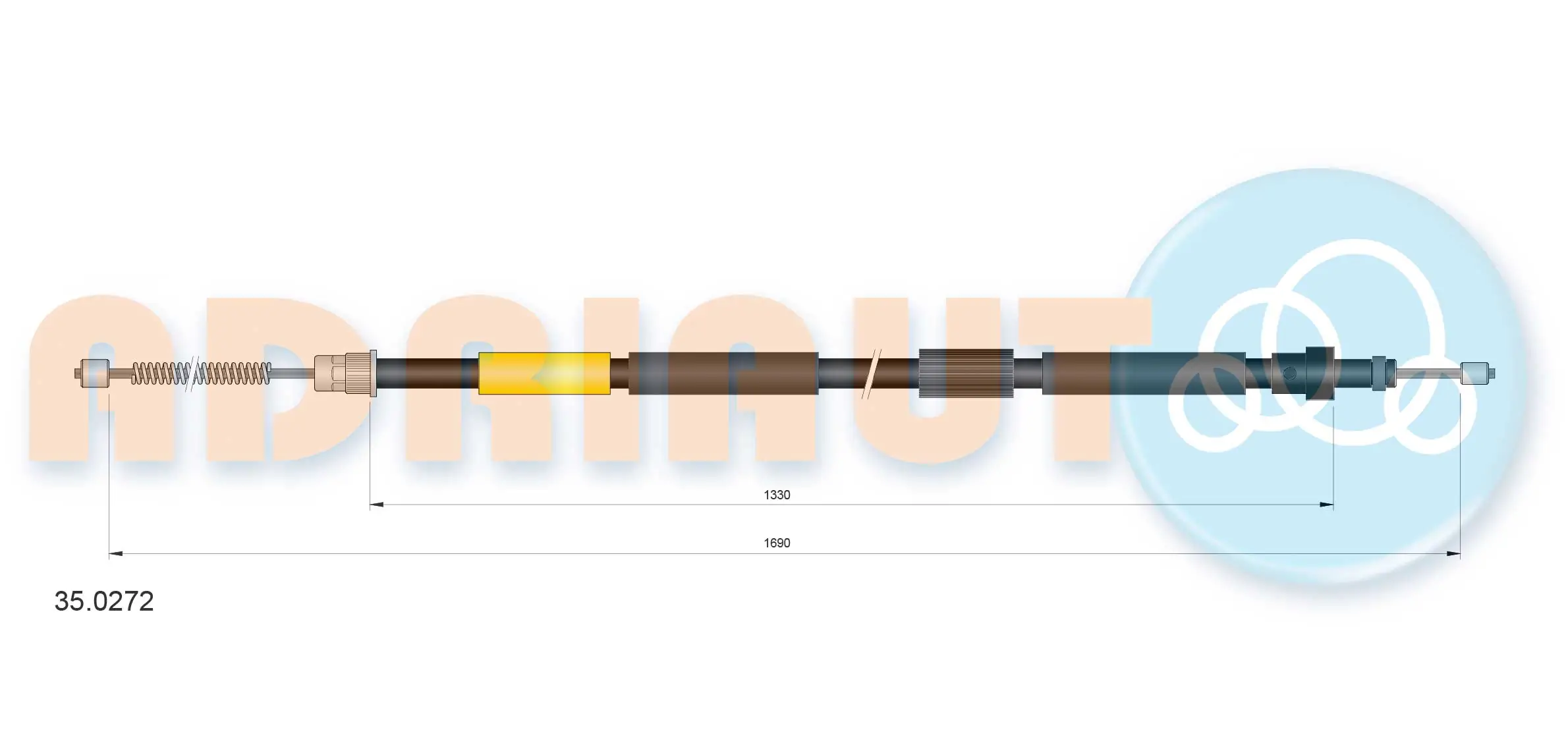 Cable Pull, parking brake 35.0272