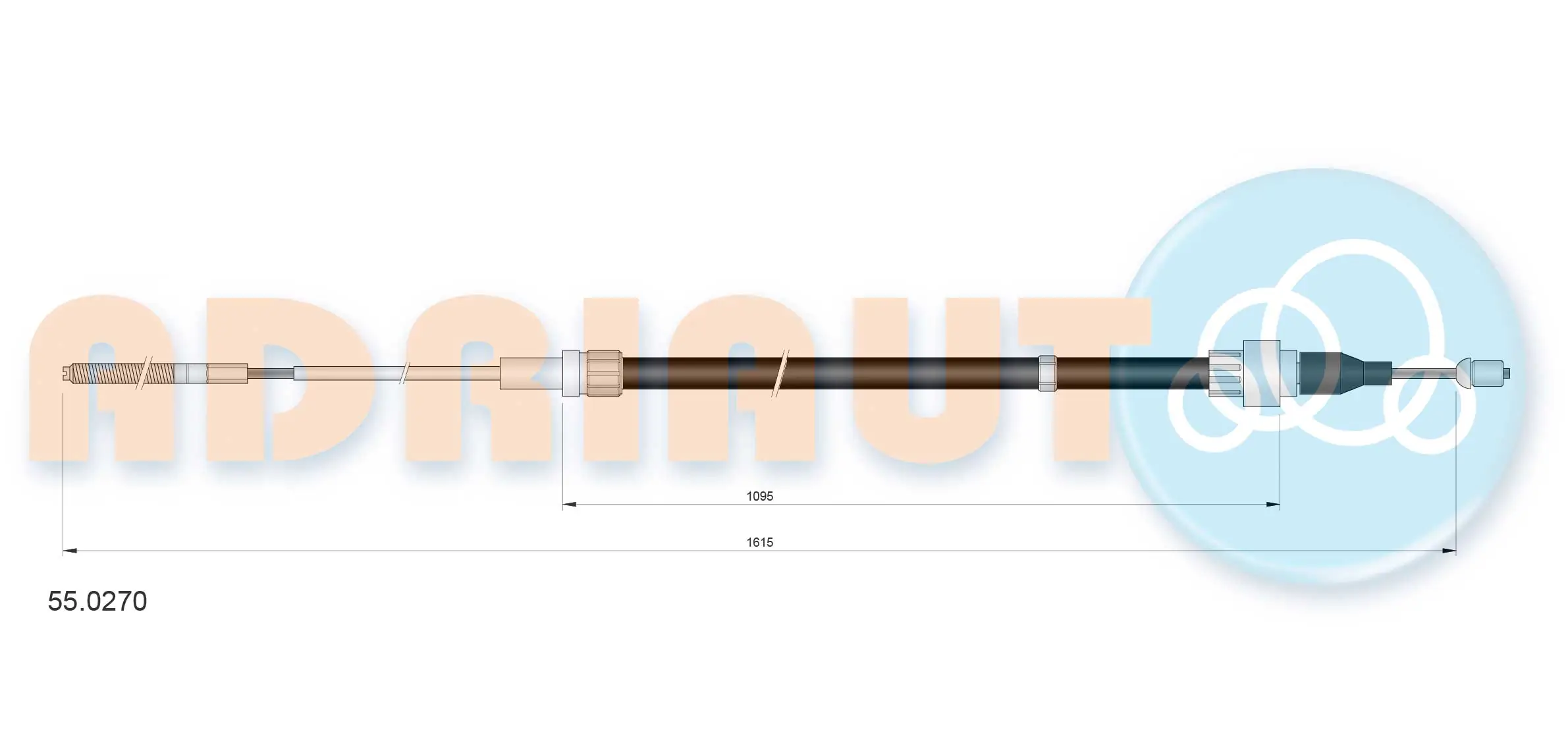 Cable Pull, parking brake 55.0270