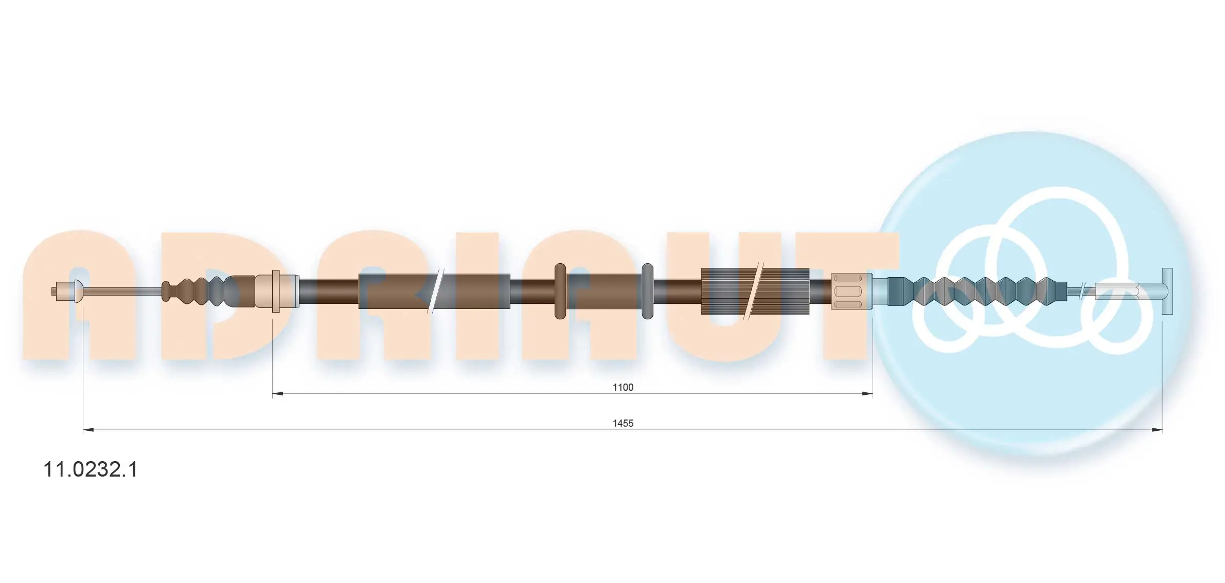 Cable Pull, parking brake 11.0232.1