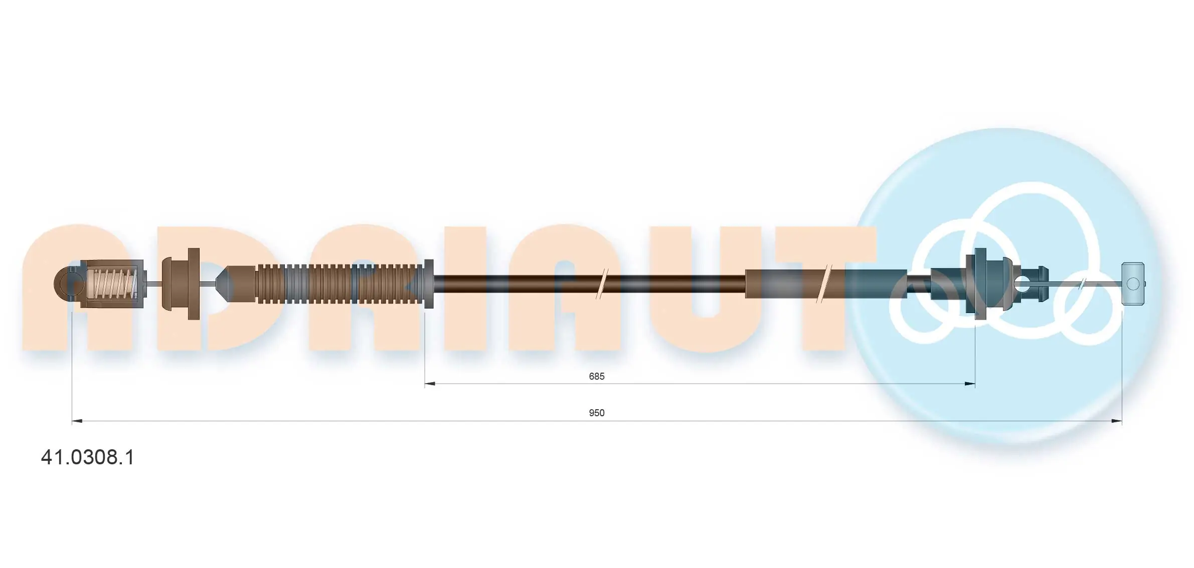 Accelerator Cable 41.0308.1